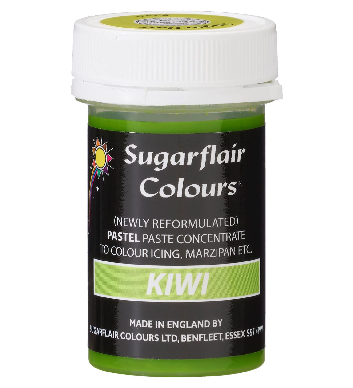 Sugarflair Kiwi Pastel Food Colouring Paste Highly Concentrated for Use with Sugar Pastes Buttercream Royal Icing or Cake Mix Subtle Colour Dye - 25g