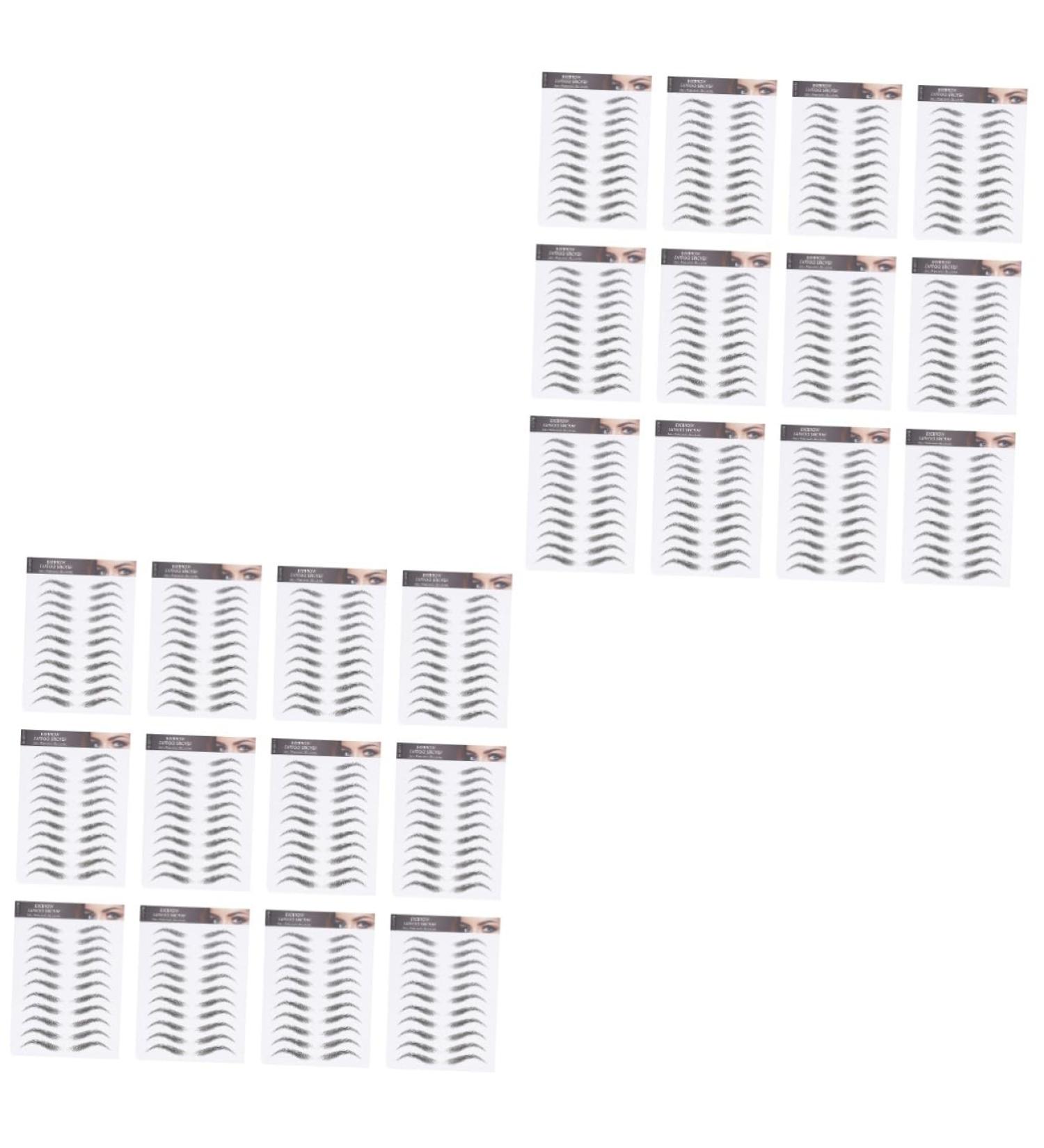 Ipetboom 24 Sheets Waterproof Eyebrow Stickers Men Black Hair-like Eyebrows Stickers Man Water Proof Template 21x15cmx2pcs Blackx2pcs - Buy Online on GoSupps.com