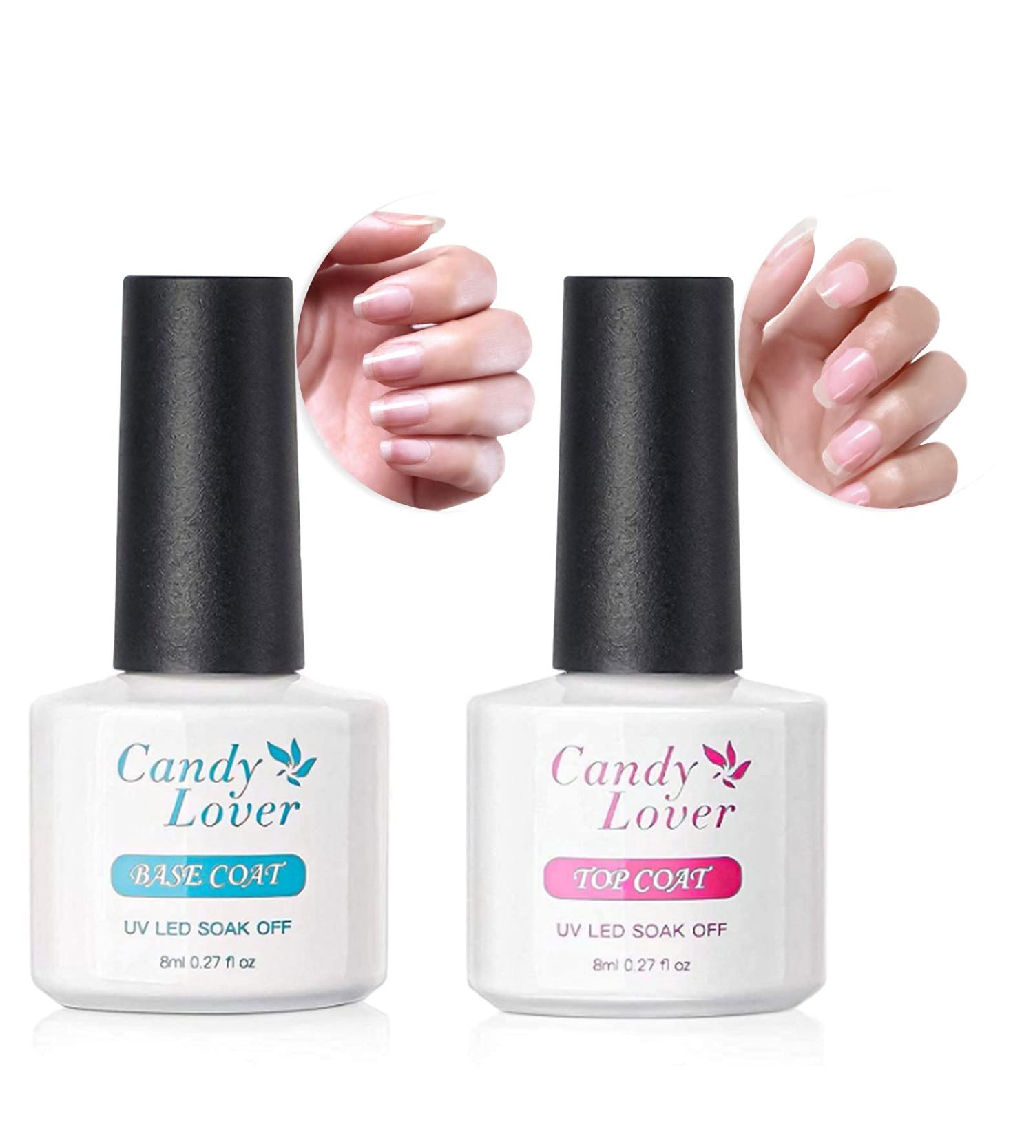 Candy Lover Gel Nail Base Top Coat Set - Long Lasting Mirror Shine Gift Kit - Buy Online on GoSupps.com