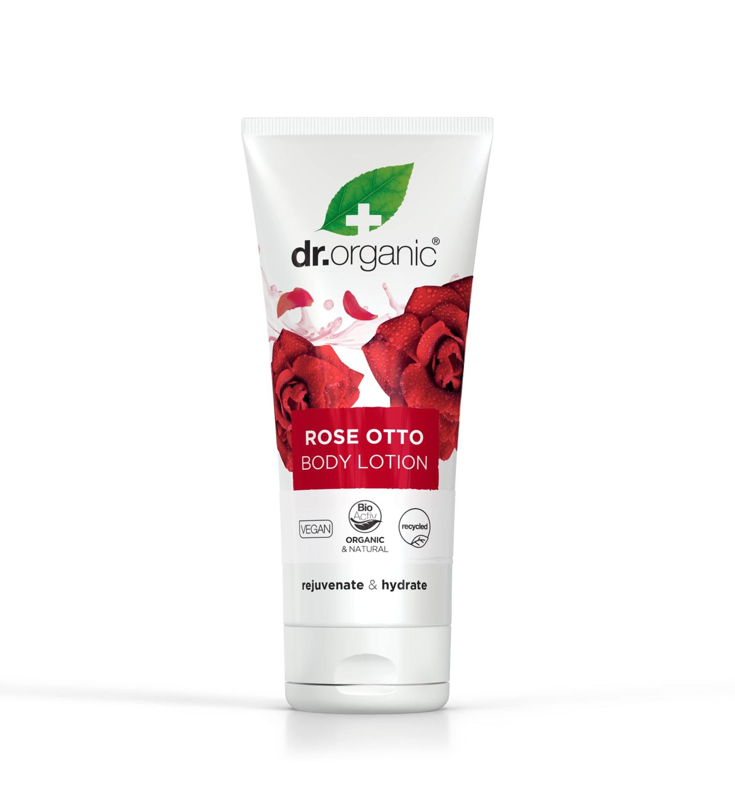 DR Organic Rose Otto Lotion - Moisturizing Natural Vegan Skincare for Mature Skin | 200ml Paraben & SLS Free Eco-Friendly - Buy Online on GoSupps.com