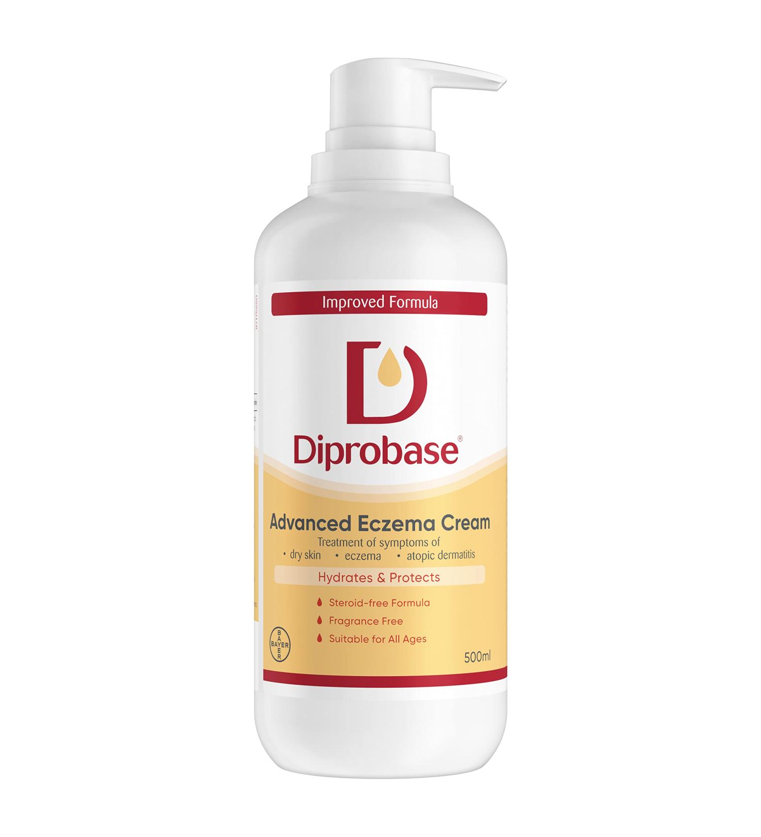 Diprobase Advanced Eczema Cream 500ml Pump - Effective Treatment for Dry Skin & Atopic Dermatitis - Buy Online on GoSupps.com