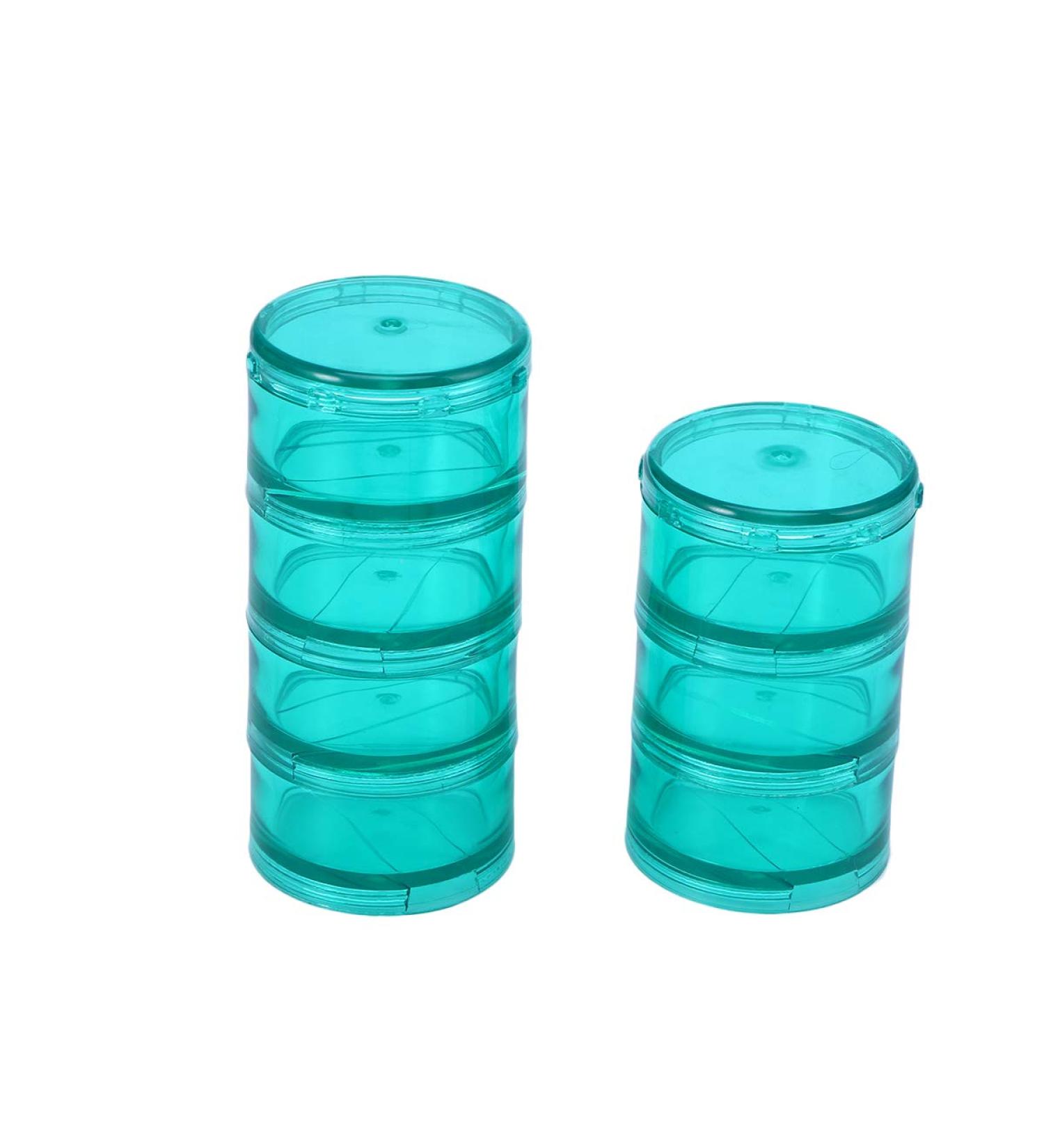SUPVOX Portable 7 Day Stackable Pill Case Tower - Travel Pill Box (Green) | International Shipping Available - Buy Online on GoSupps.com
