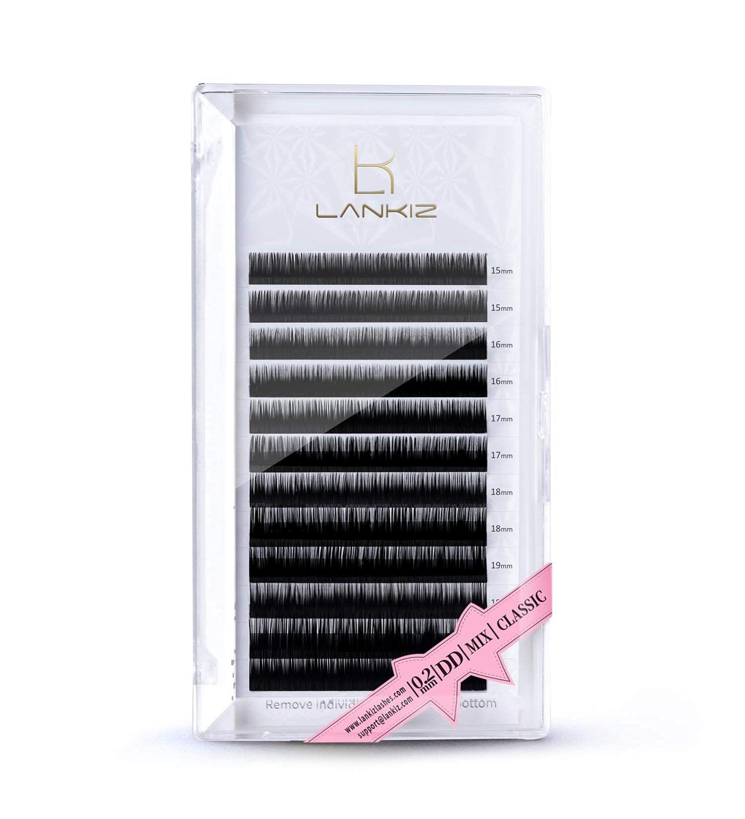 LANKIZ Individual Eyelash Extensions 15-20mm Classic 0.2mm DD Curl | Volume Lash Extensions - Buy Online on GoSupps.com