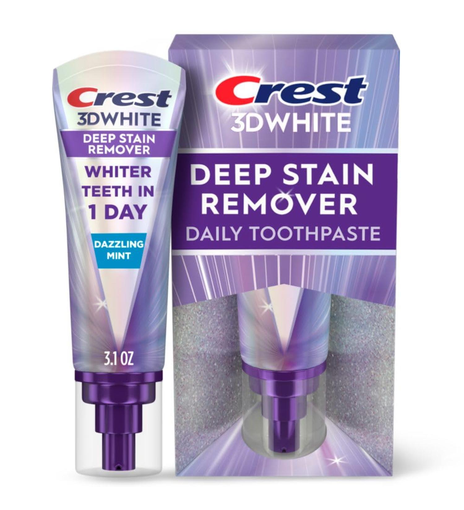 Crest 3DWhite Brilliance Deep Stain Remover Dazzling Mint Toothpaste - 3.1oz - Buy Online on GoSupps.com