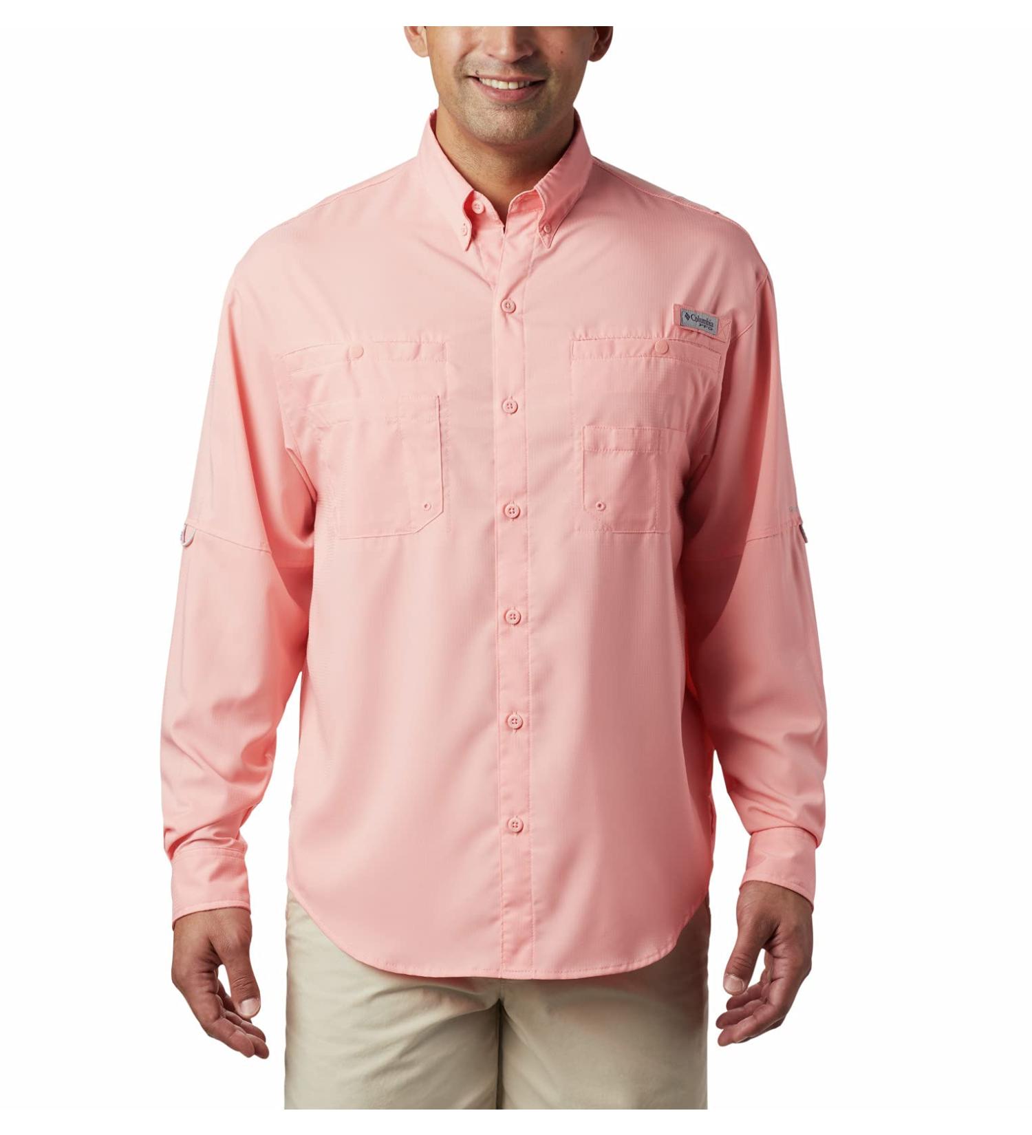 Columbia Men's Plus Tamiami II Long Sleeve Shirt - Sorbet, Size Large - Buy Online on GoSupps.com