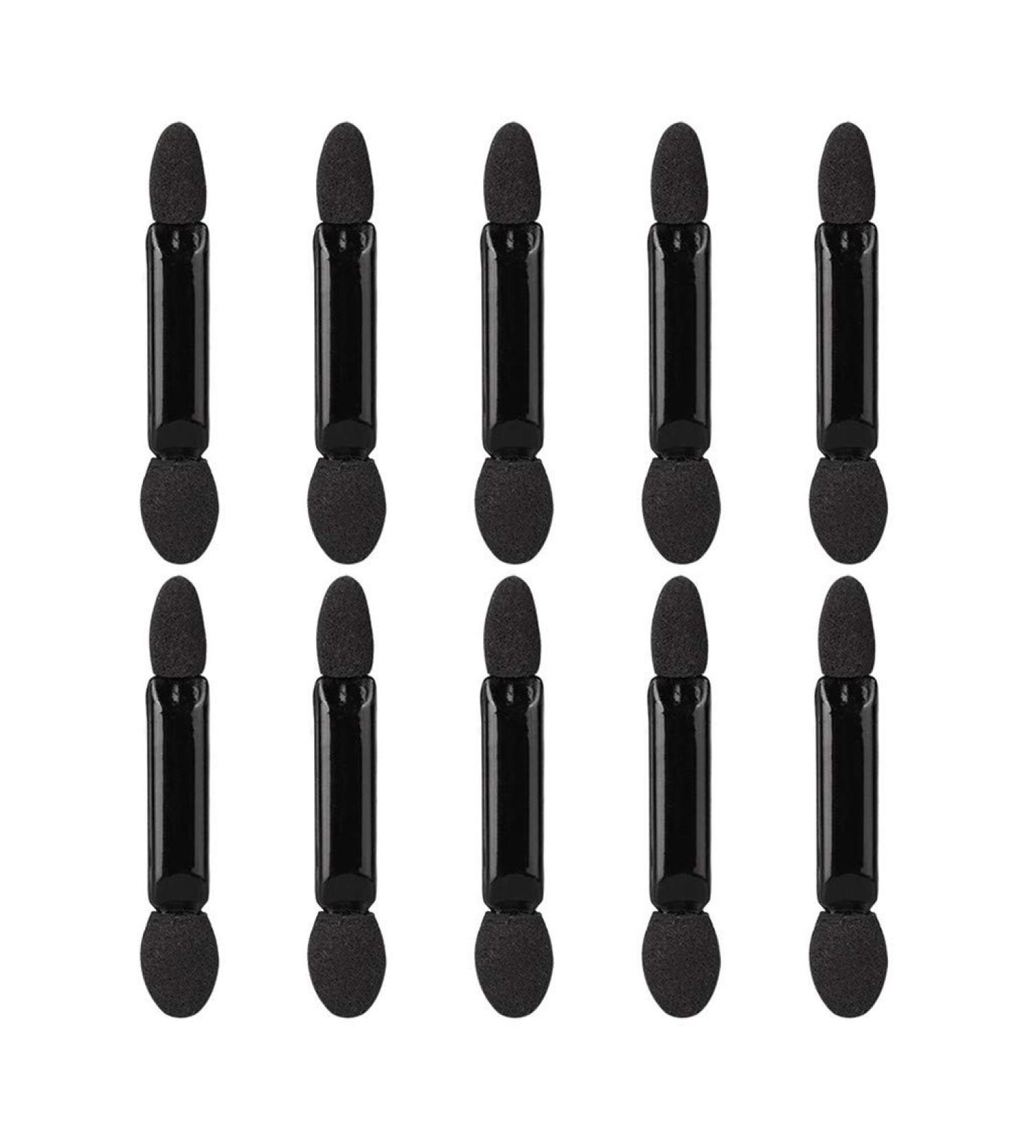 Fpoqbod 10Pcs Dual Sides Eye Shadow Eyeliner Brush Sponge Applicator Makeup Tool for Girls Lady Women Daily Beauty (Black) - Buy Online on GoSupps.com