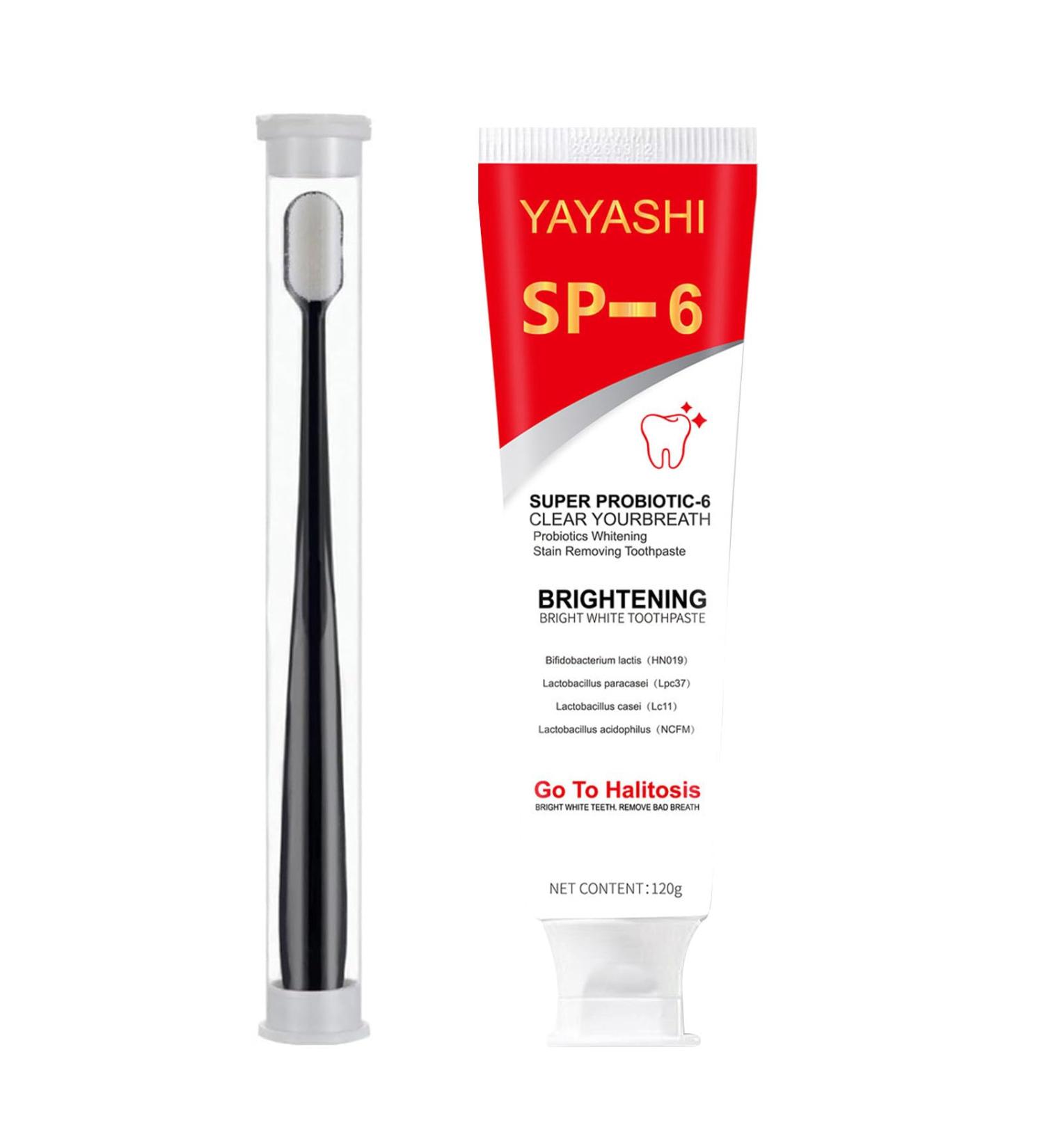 1 Piece Sp-6 Fresh Breath Toothpaste Sp-6 Probiotic Toothpaste Bring 1 Toothbrush Deep Cleaning Stain Remover Fresh - Buy Online on GoSupps.com