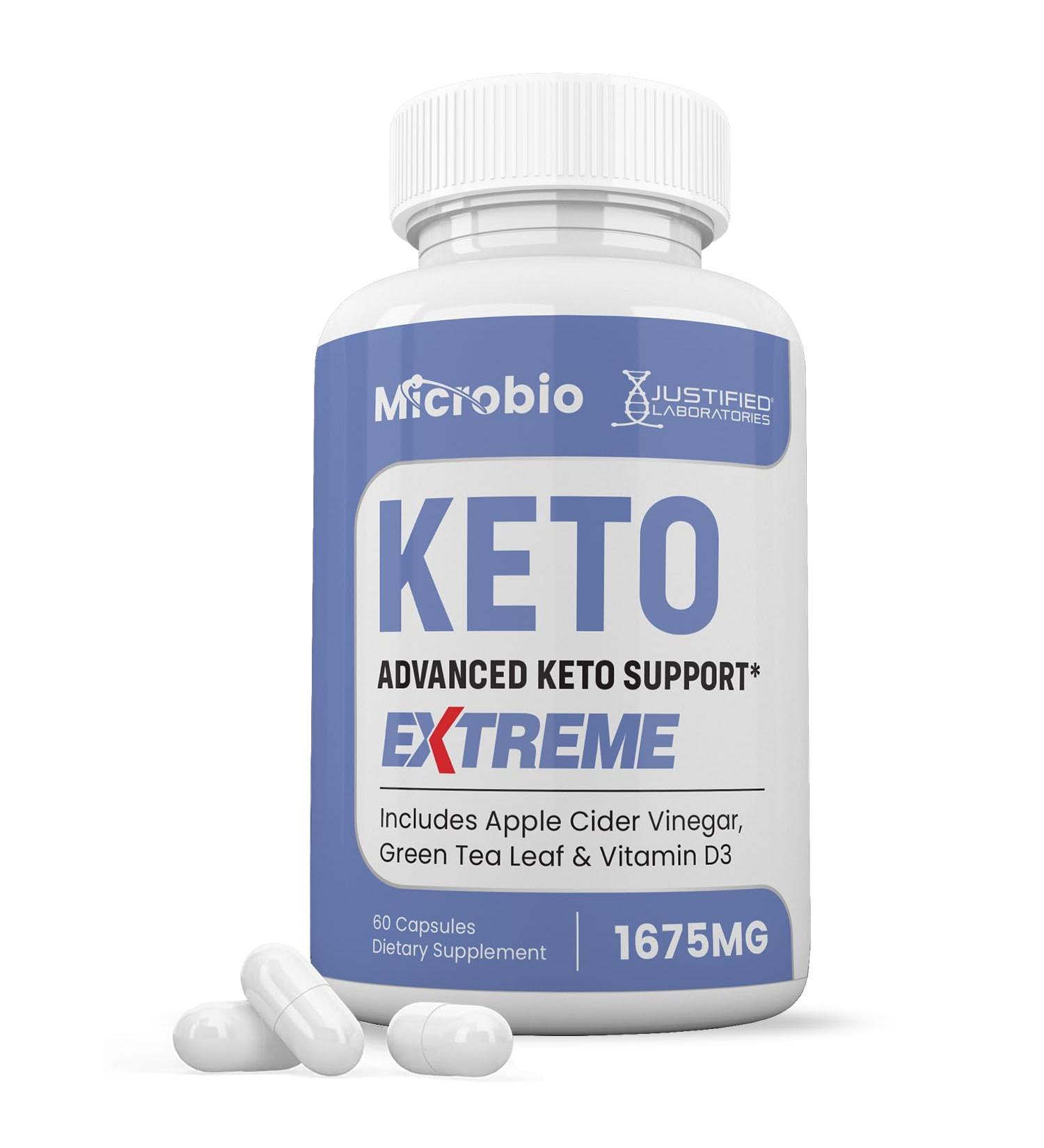 Microbio Keto ACV Extreme Pills 1675MG Keto Support Blend Capsule Alternative to Keto ACV Gummies Formulated with Apple Cider Vinegar Extra Virgin Olive Oil Powder Green Tea Leaf 60 Capsules - Buy Online on GoSupps.com