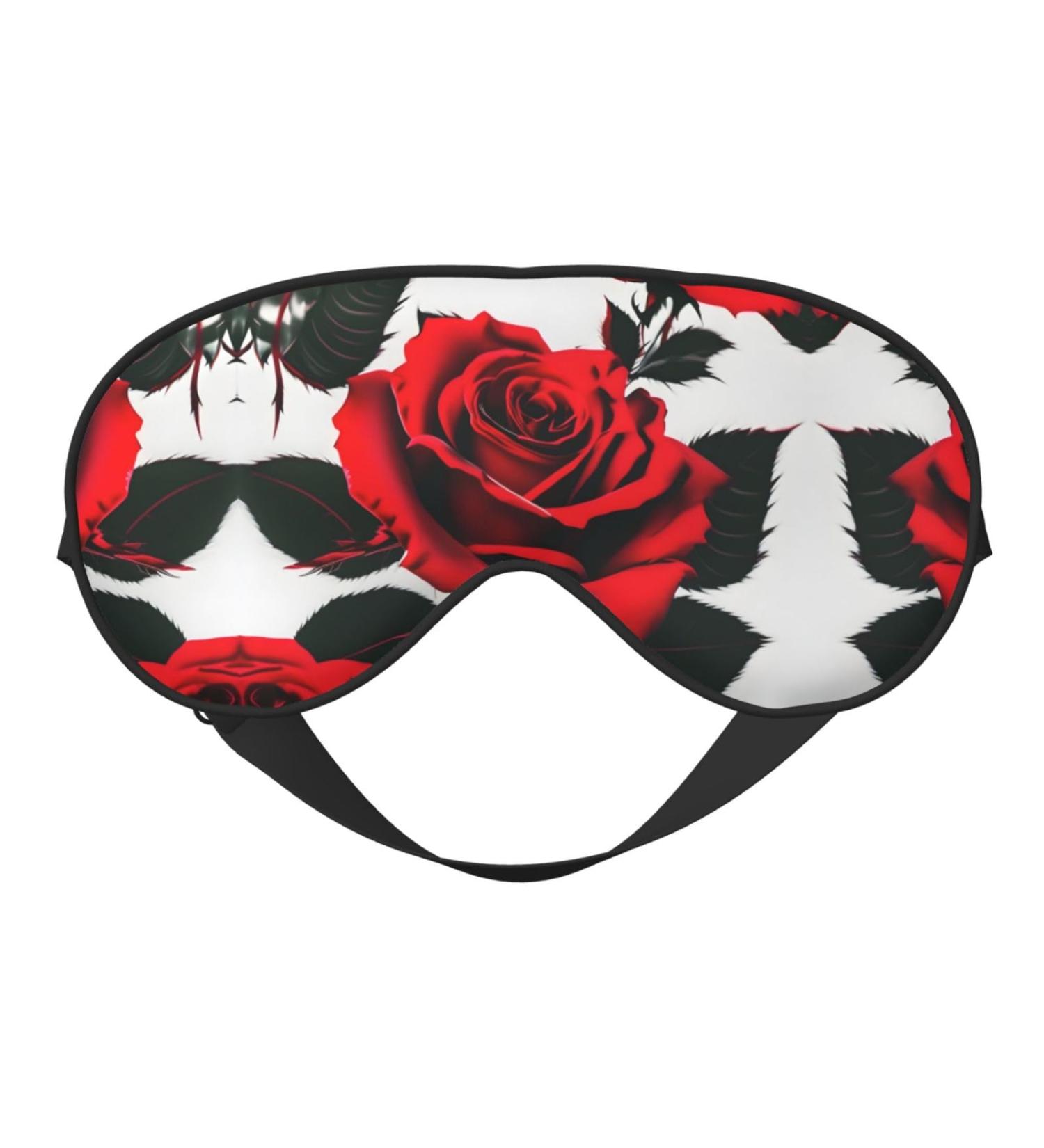 Red Rose Print Double-Sided Eye Mask | Soft Light Blocking for Enhanced Sleep Quality - Shop Internationally - Buy Online on GoSupps.com