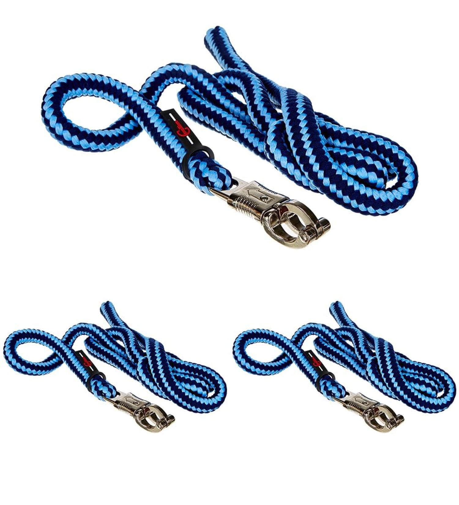Buy Kerbl Strick Lead Rope Hippo with Panic Hook - Light Blue/Dark Blue (Pack of 3) | International Shipping Available - Buy Online on GoSupps.com