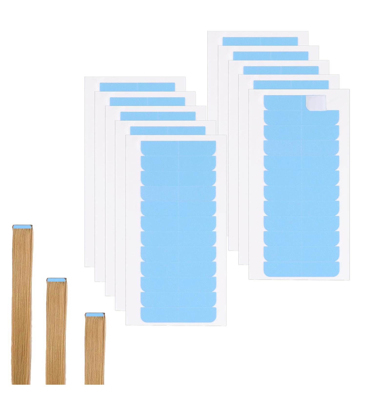 Hair Extension Tape - 120 Double Sided Adhesive Tabs for Lace Front Wigs | Waterproof & No Residue | Real Hair Extensions Supplies - Buy Online on GoSupps.com