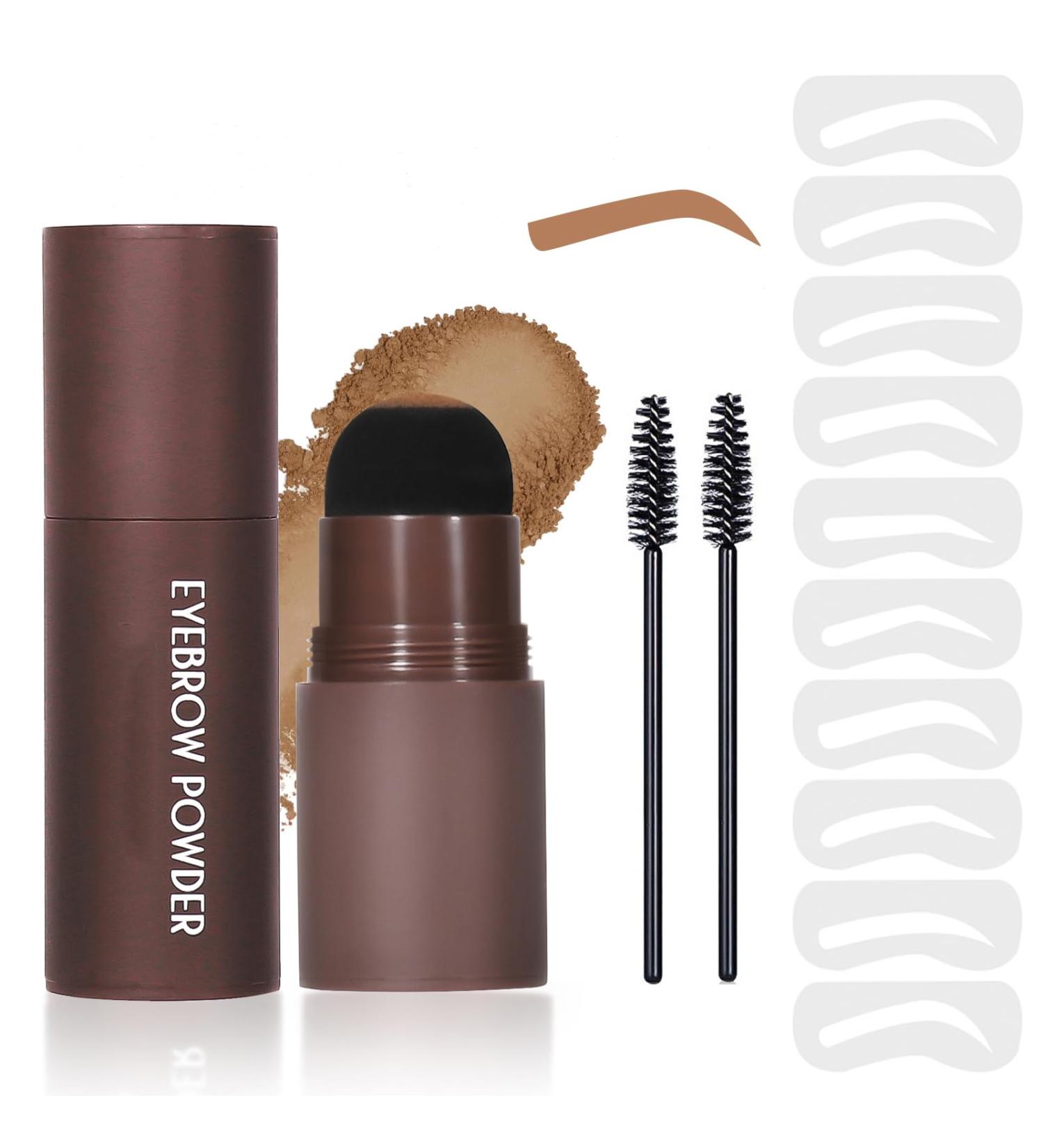 LXZJJM Eye-Brow Stamp Stencil Kit Eyebrow Stamp Stencil Kit Hairline Powder With 10Pcs Reusable Thin & Thick Eyebrow Stencils for Perfect Brows 1.8g(0.06 OZ.) (09 BLONDE) - Buy Online on GoSupps.com