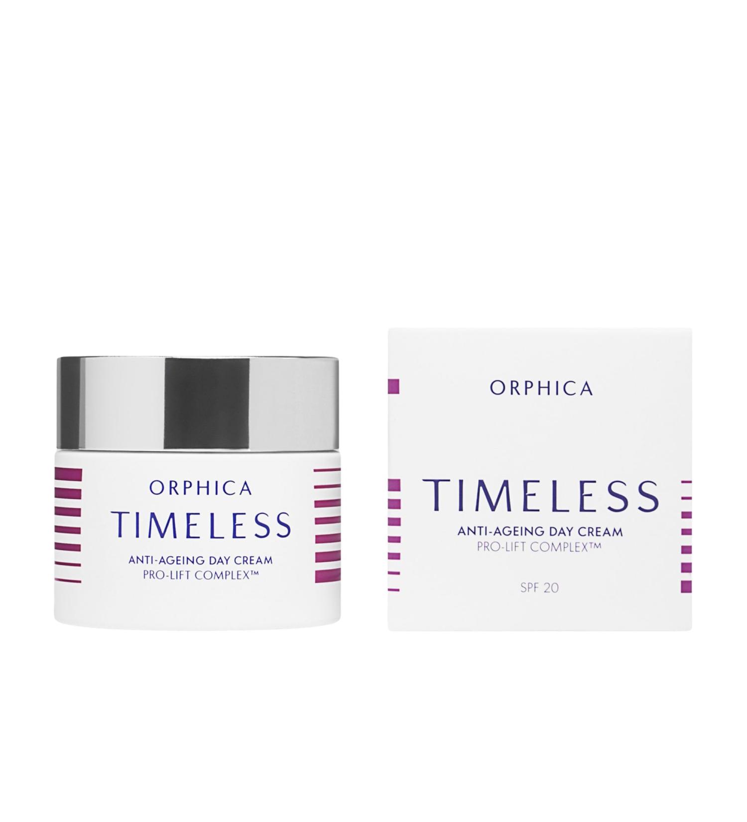 ORPHICA Timeless Day Cream SPF 20: Intense Hydration Triple Anti-Wrinkle Action UV Protection Abyssinian Oil Japanese Persicaria Extract - Buy Online on GoSupps.com