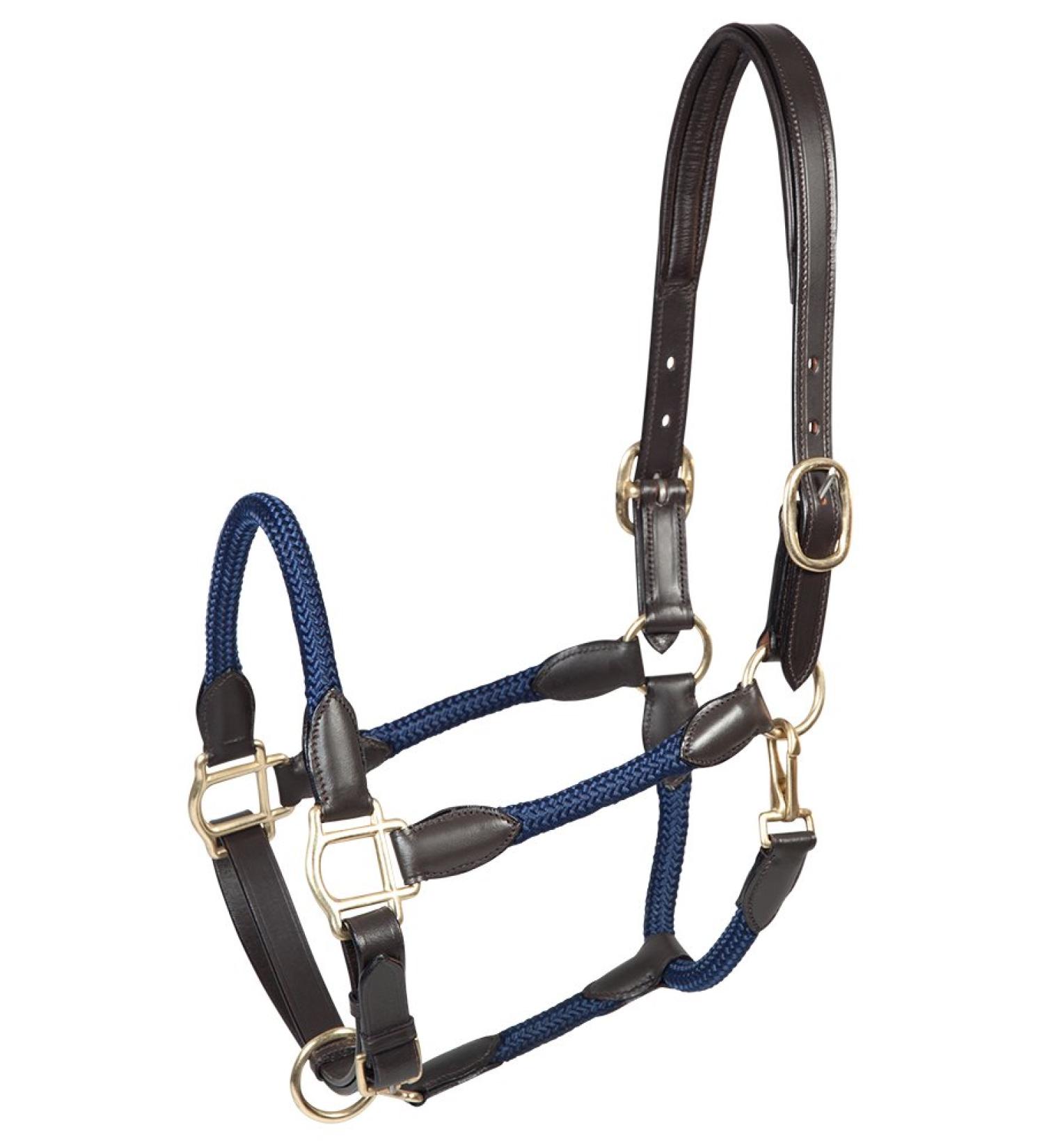 PFIFF 102551 Leather halter 'Lina' dark blue XFull XFull Dark blue
