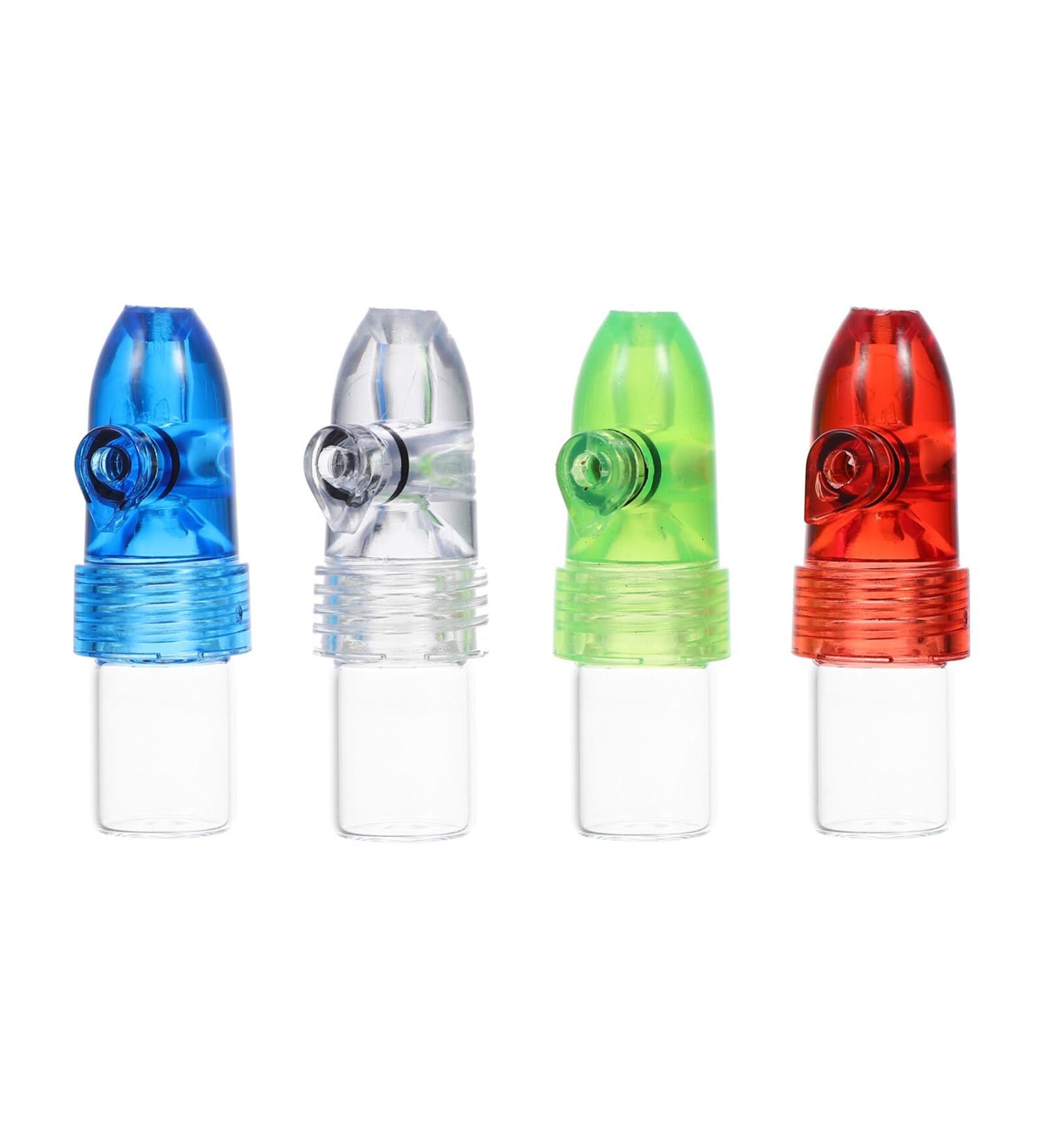 PACKOVE 4pcs Pills Organizer Glass Pills Bottles Travel Outdoor Pills Bottles Portable Pills Cases for Outdoor Camping Travel Assorted Color 1 5.30X2.00X1.60CM - Buy Online on GoSupps.com