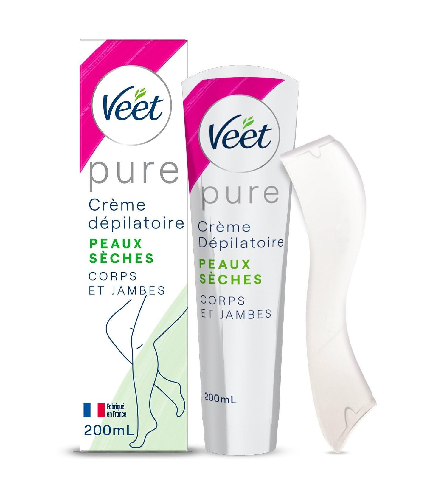 VEET Cr me D pilatoire Douceur Sans Parfum Sp cial Peau S che et Sensible Flacon 200mL - Le lot de 3