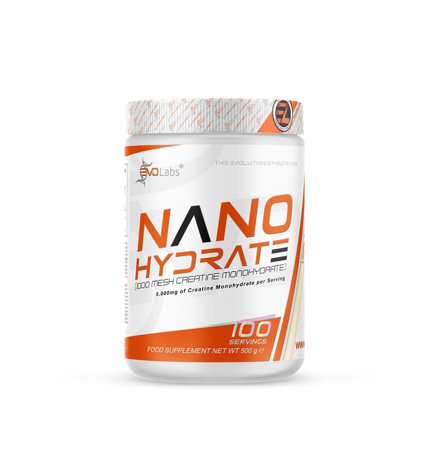 Evolabs Monohydrate Creatine Powder - Ultra-Fine 1000 Mesh Max Solubility & Enhanced Training Intensity | 500g International Shipping - Buy Online on GoSupps.com
