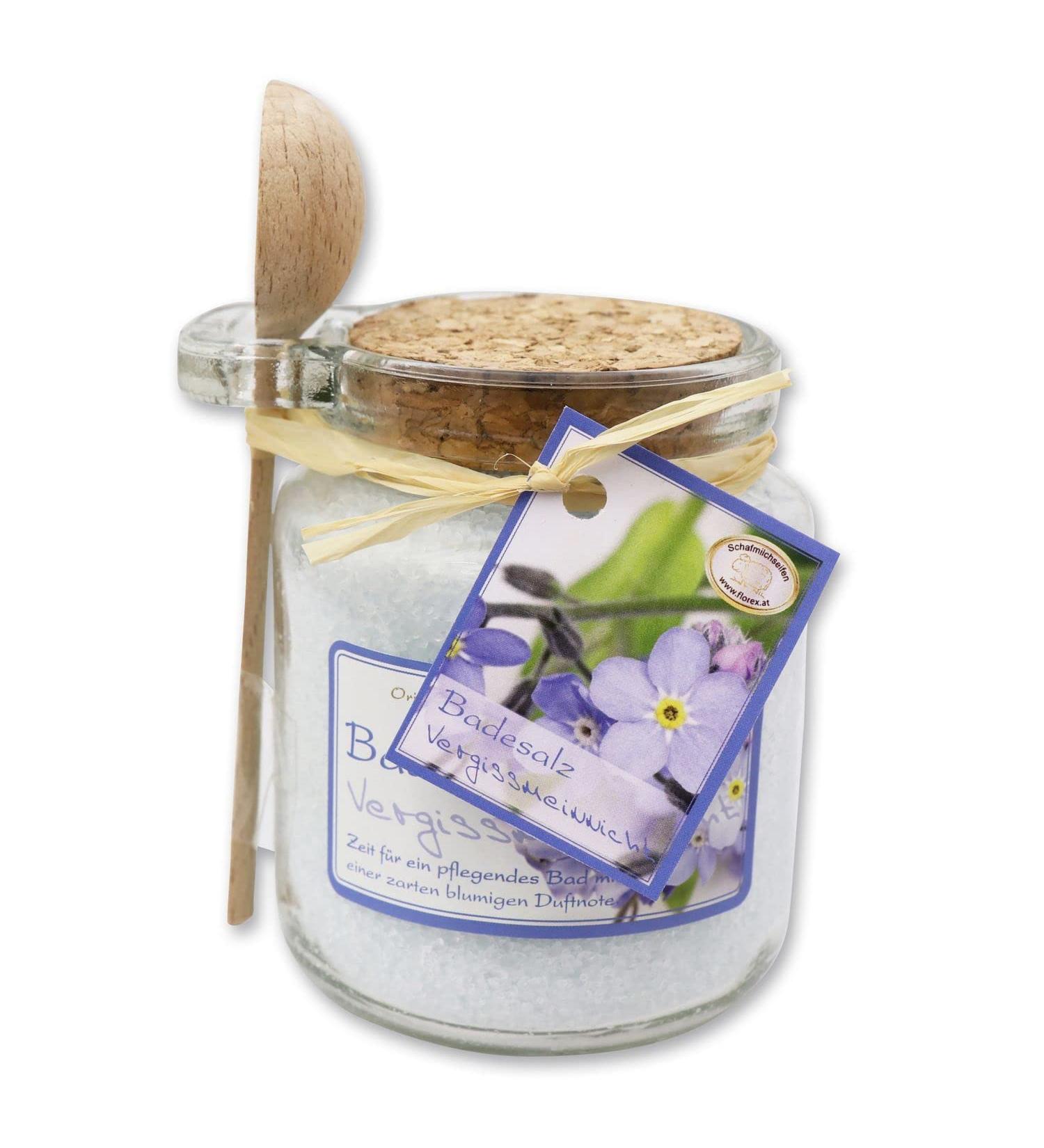 Florex Bath Salt Forget-me-not Glass with Wooden Spoon 300 g