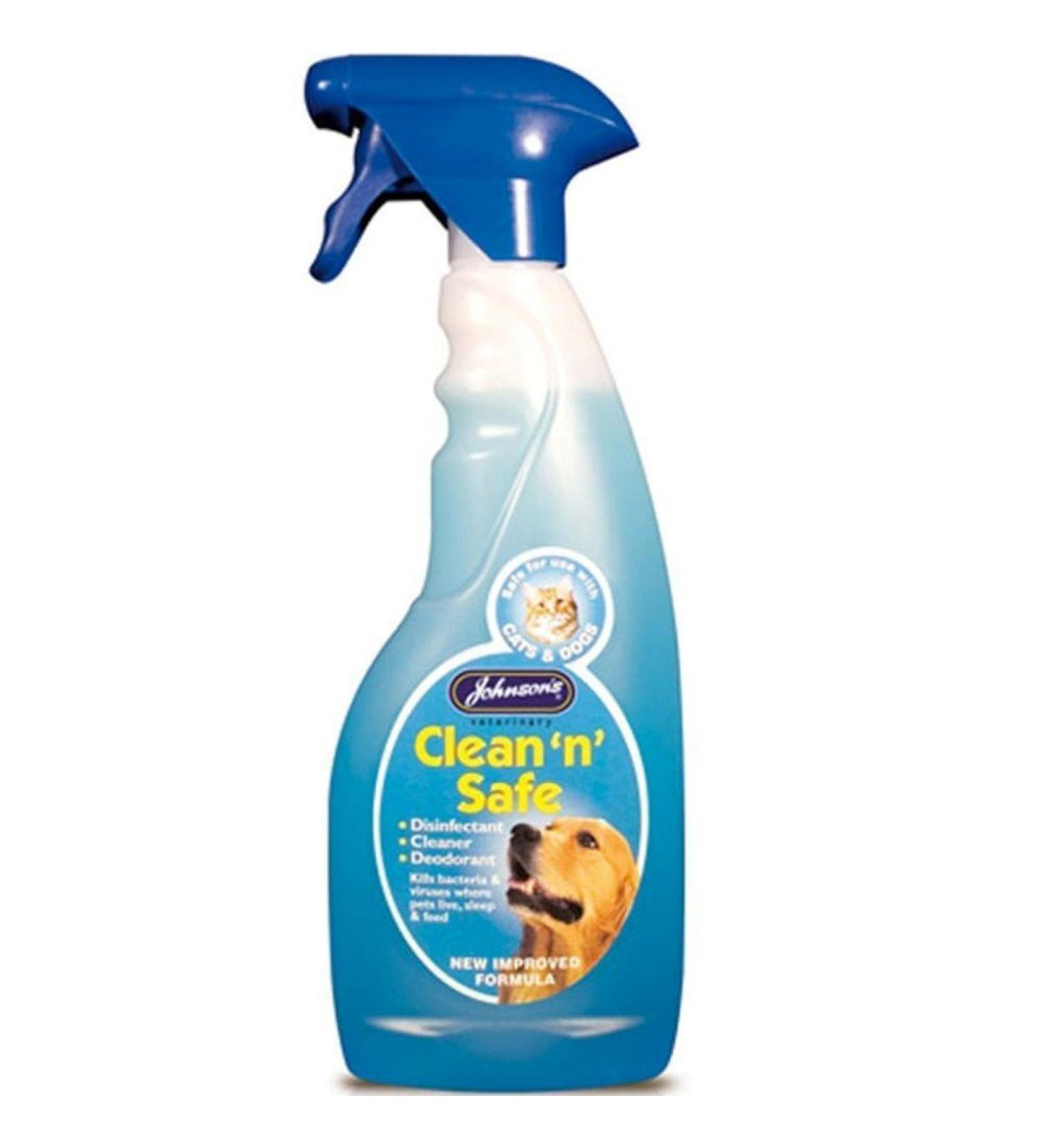 Johnsons Clean 'n' Safe Spray for Cage Birds 500ml 700g - Bulk Deal of 6x