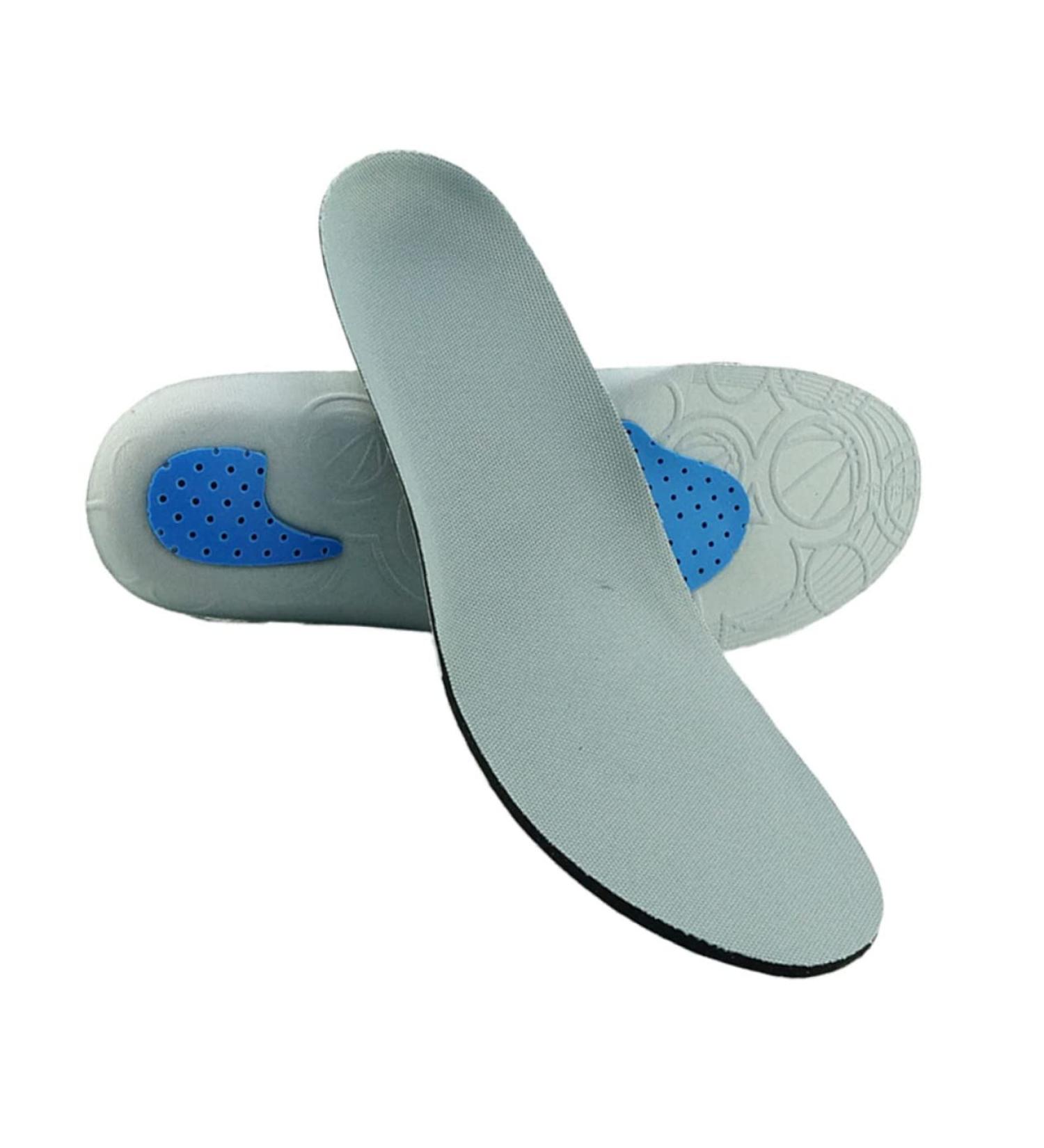 Healeved Plantar Fasciitis Insoles - Breathable Sports Shoe Inserts for Foot Support - Grey, Size 1 (1 Pair) - Buy Online on GoSupps.com