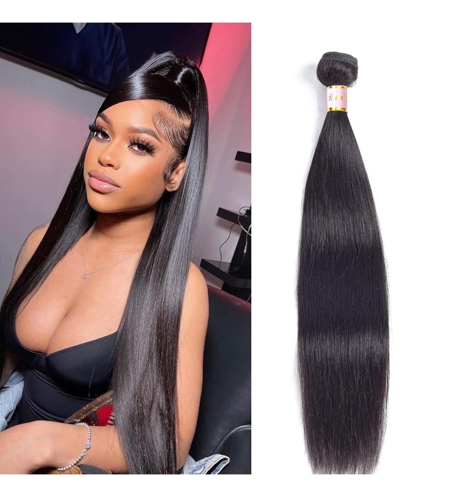 Tinall Hair 10A Brazilian Virgin Straight Hair 1 Bundle 12 Inch - 100% Unprocessed Human Hair Weave in Natural Black - 12 Straight Bundle - Buy Online on GoSupps.com