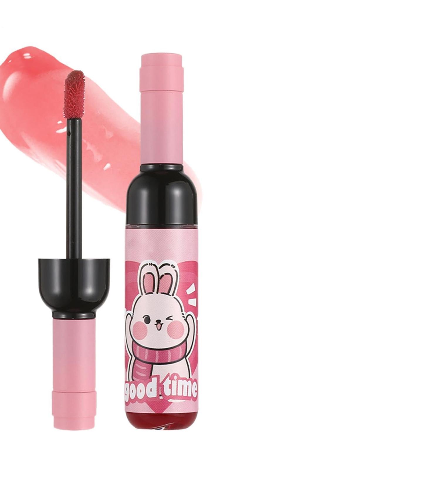 Liquid lipstick wine-colored lip stain glossy lips | Long-lasting matte wine-colored lip gloss for waterproof treats for beauty-conscious women and daters - Buy Online on GoSupps.com