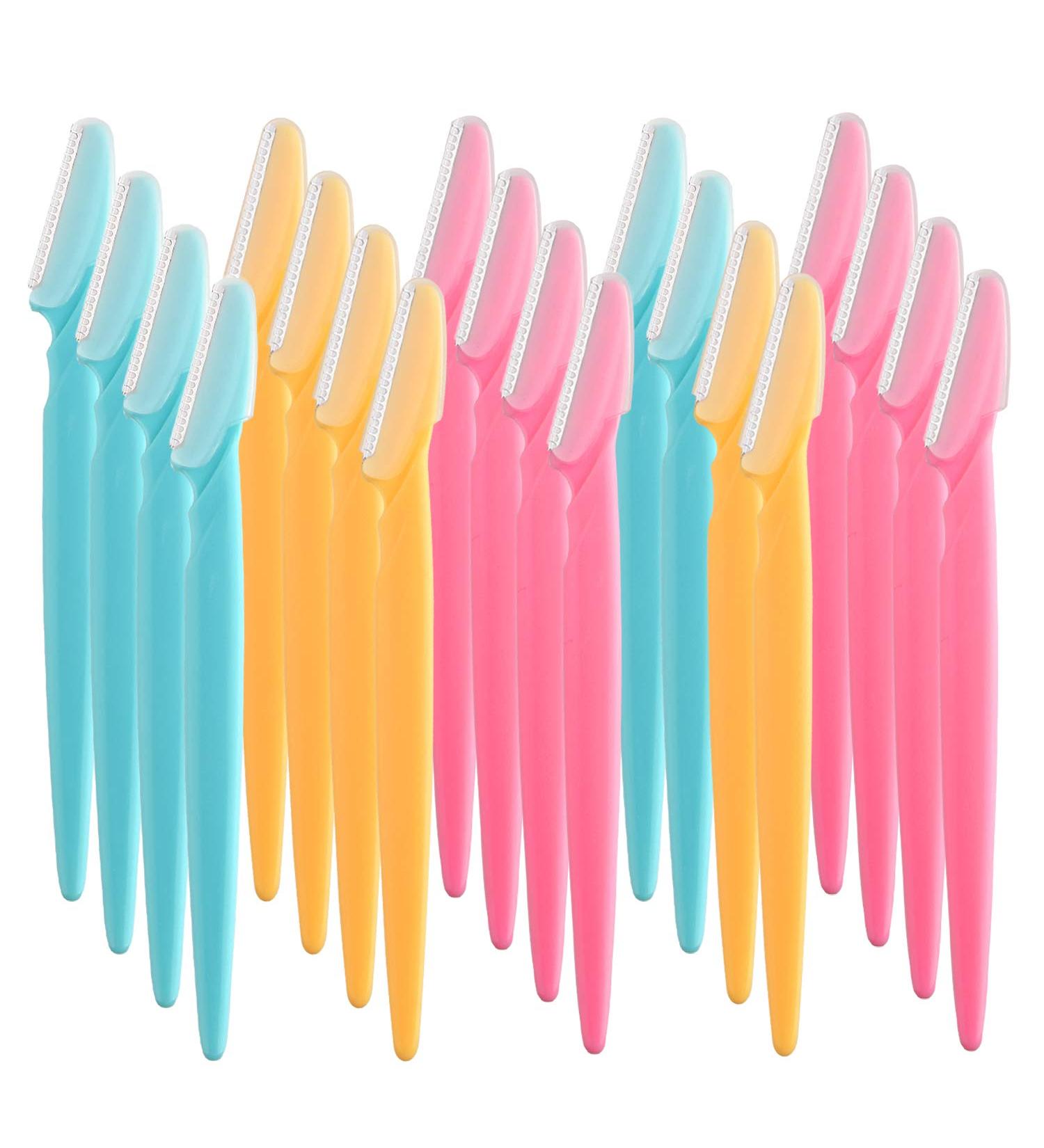 FEPITO 20Pcs Eyebrow Razor Shaper for Women Men - Face Hair Remover & Exfoliator - Buy Online on GoSupps.com