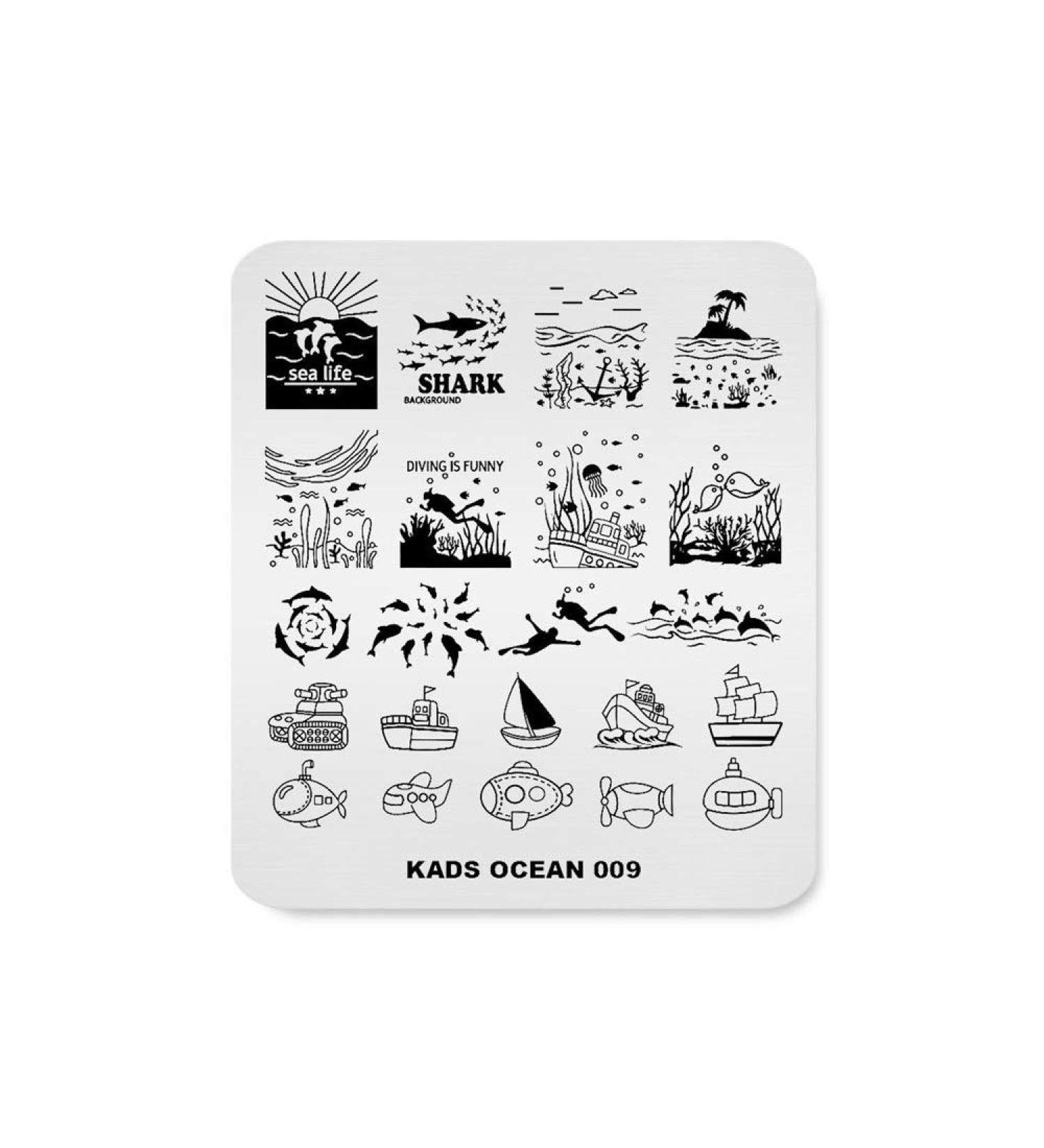 Buy KADS OC009 Nail Art Stamping Templates International Shipping Available | Perfect for Creative Nail Designs - Buy Online on GoSupps.com