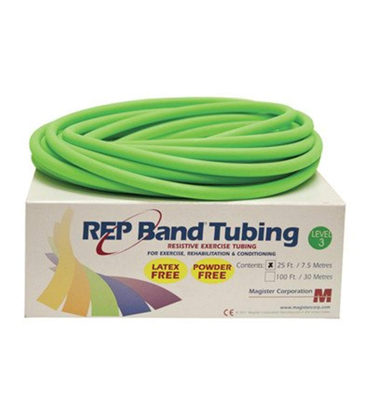 Rep Band Latex-Free Tubing - 25' - Level 3/Green