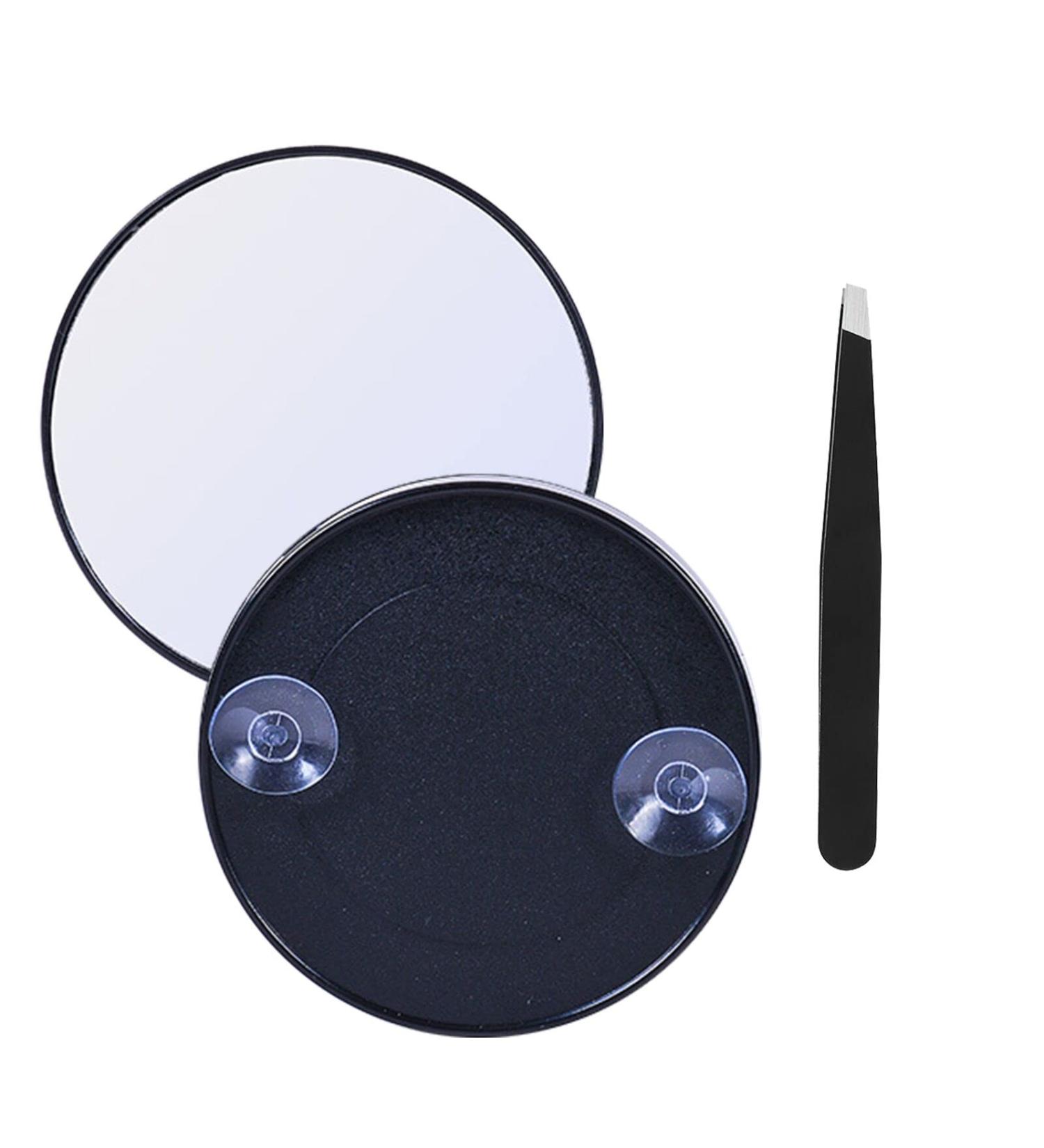 10 Compartment Magnification Mirror with Suction Cup - Perfect Cosmetic & Makeup Mirror for Home Bathroom & Travel - Buy Online on GoSupps.com