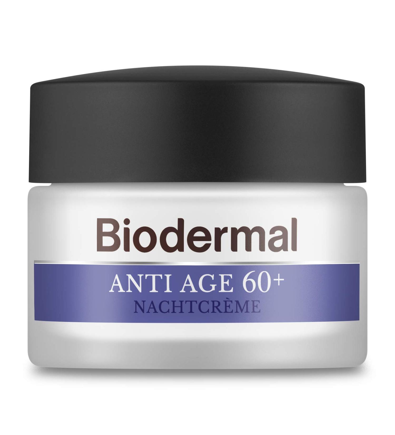 Perrigo Netherlands Biodermal Anti Age 60+ Night cream against skin aging This night cream helps to reduce fine lines and wrinkles 50ml - Buy Online on GoSupps.com