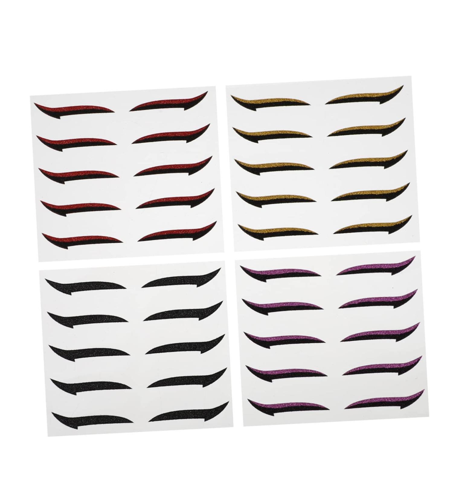 Beatifufu 20 Pairs Eyeshadow Stickers Eyeliner Face Makeup Eyeliner Transfer Eyeshadow Eyelid Stickers Glue - Buy Online on GoSupps.com
