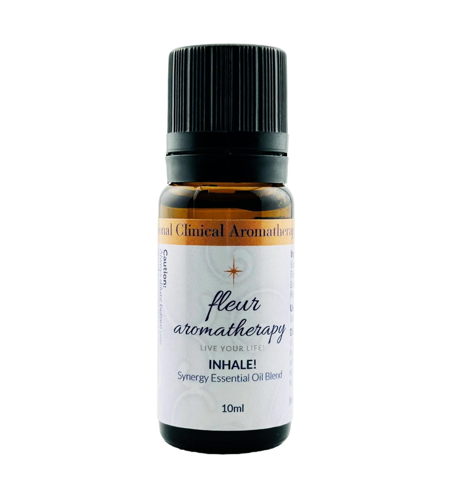 Inhale 100% Pure Essential Oil Synergistic Blend 10ml Eucalyptus Citriodora Smithii Radiata & Peppermint Clarifying & Refreshing Aroma Fleur Aromatherapy - Buy Online on GoSupps.com