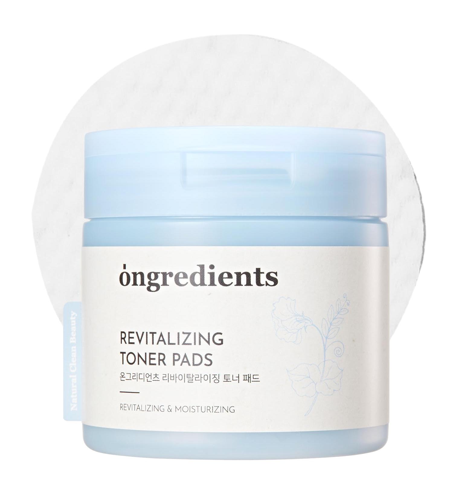 Buy Ongredients Skin Toner Pads | Exfoliating Facial Toner for Oily & Aging Skin - 60 Pads - Buy Online on GoSupps.com