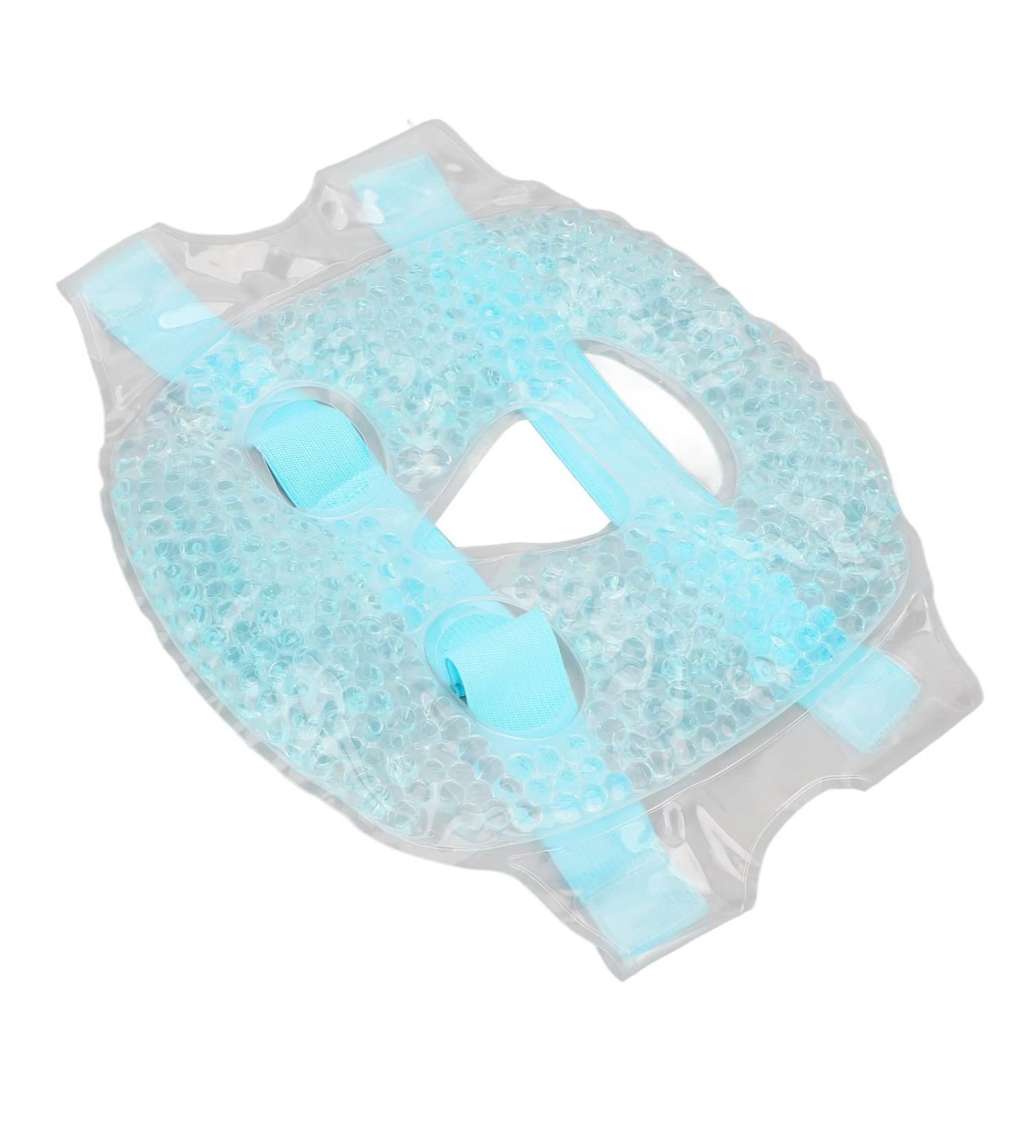 Gel Beads Cooling Face Relieve Fatigue Improve Skin Healthy Reusable Adjustable Cold Face Eye for Head for Arms for Back (Blue) - Buy Online on GoSupps.com