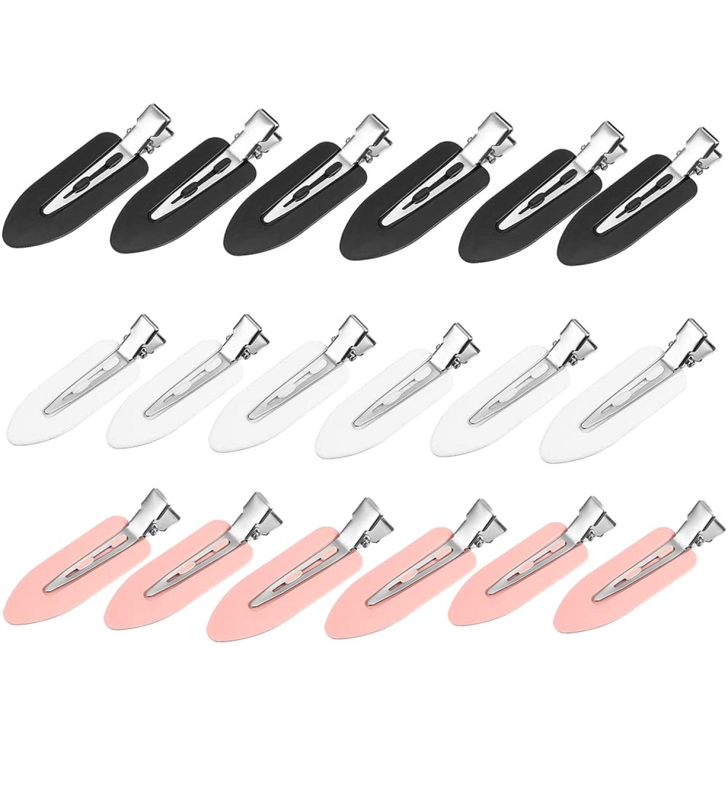 Seamless Hair Clip Set - 20 Translucent Curl Clips in 3 Colors | No Bending Hair Styling & Makeup Tools - Buy Online on GoSupps.com