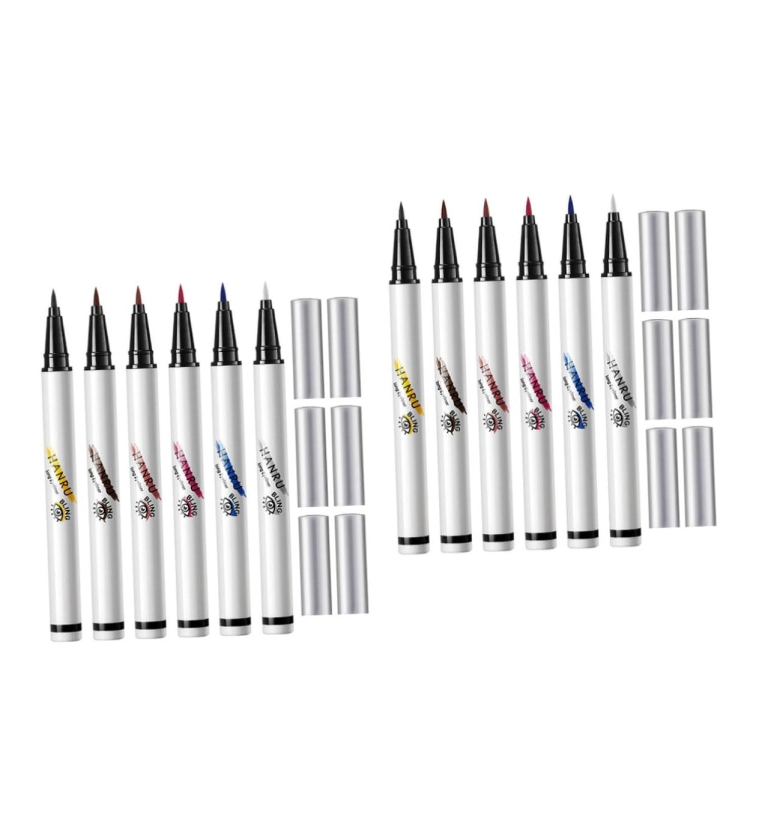 ABOOFAN 12 Pcs Makeup Eyeliner Pen Ultra-fine Felt-tip Eyeliner Miss Abs Liquid Eyeliner No Smudge - Buy Online on GoSupps.com