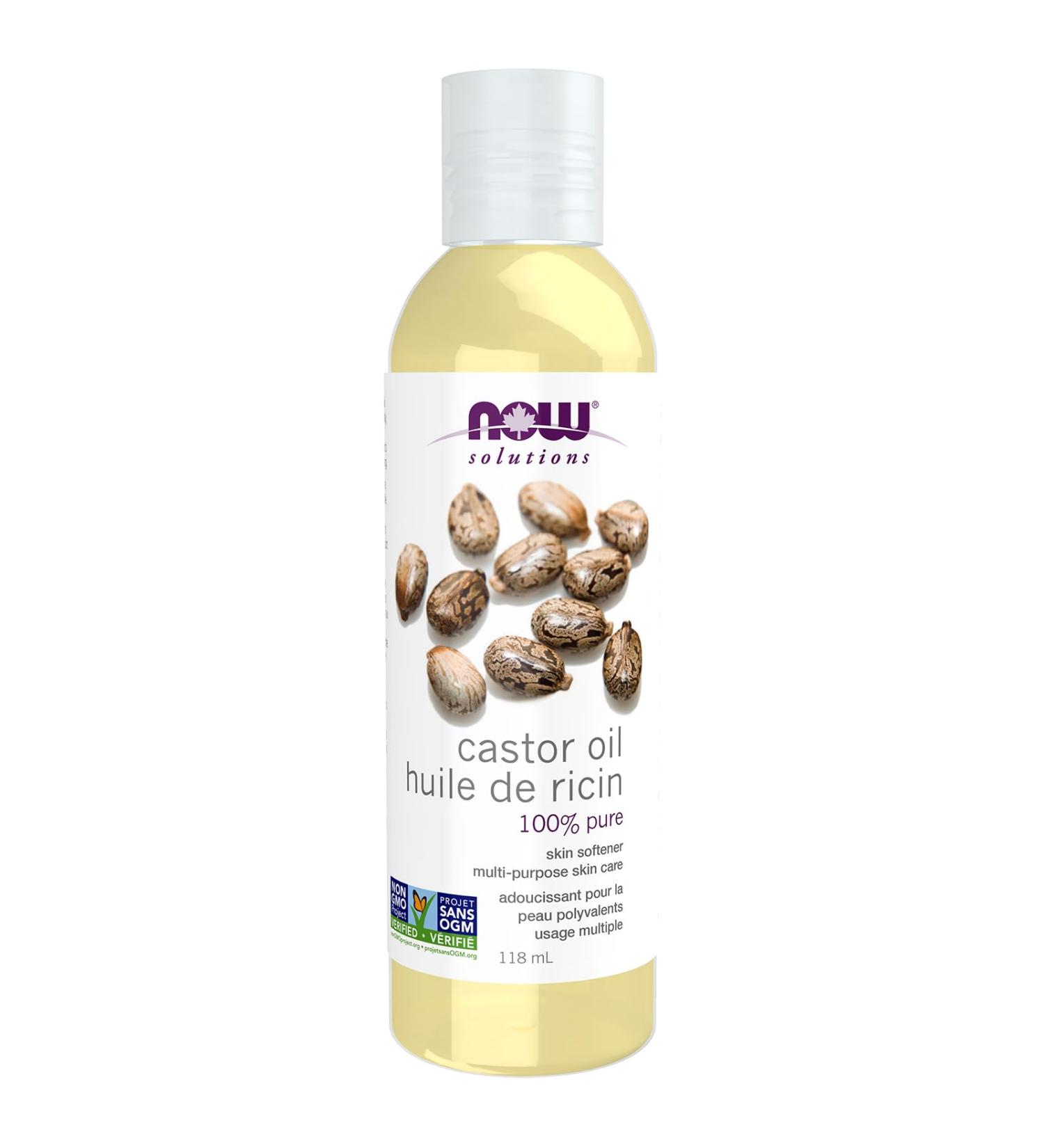 NOW Solutions Castor Oil 100% Pure Versatile Skin Care Multi-Purpose Skin Softener 118ml Unscented 118 ml (Pack of 1) - Buy Online on GoSupps.com