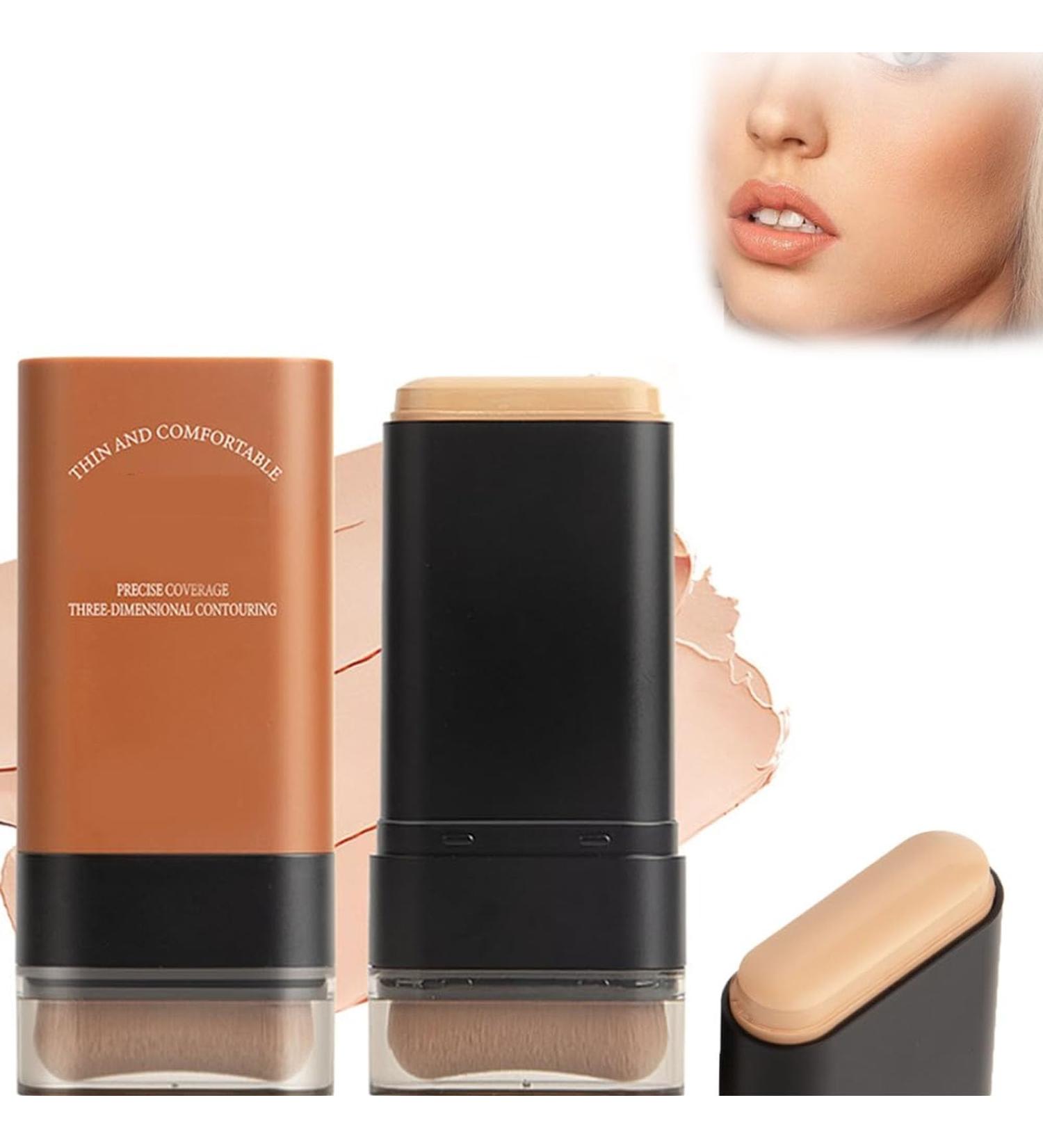 Hydrating Lightweight Foundation Stick with Brush Eraser Foundation Stick Multi-Use Foundation Stick Makeup Waterproof Thin and Comfortable Cover Blemishes (#02 Large) #02 1 count (Pack of 1) - Buy Online on GoSupps.com