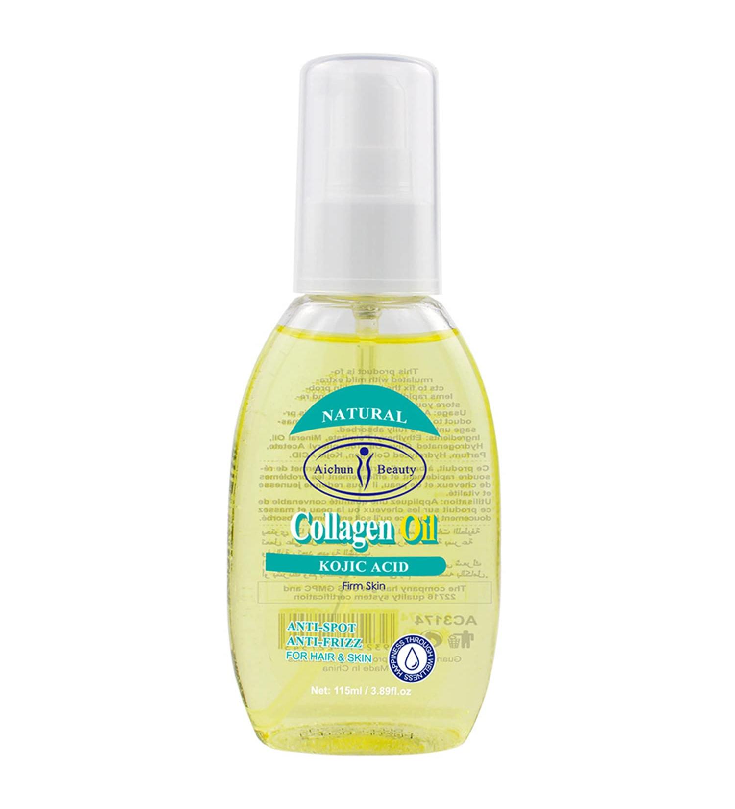 AICHUN BEAUTY Collagen Oil with Kojic Acid - Anti-Frizz Hair & Moisturizing Skin | 115ml - International Shipping Available - Buy Online on GoSupps.com