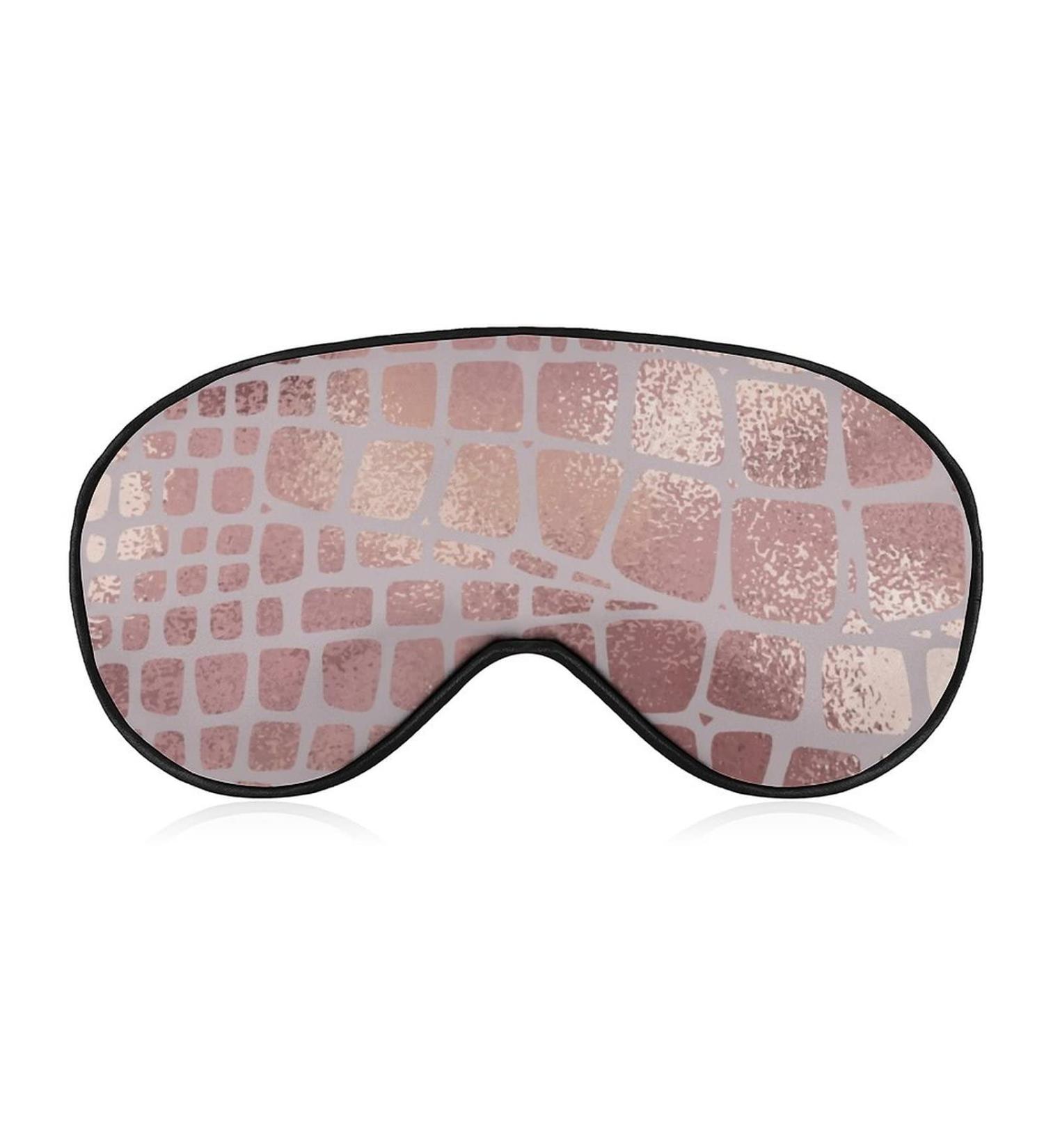 Buy Rose Gold Snake Skin Sleep Mask for Women | Adjustable Eye Shades with Elastic Strap - Perfect for Travel & Relaxation - Buy Online on GoSupps.com