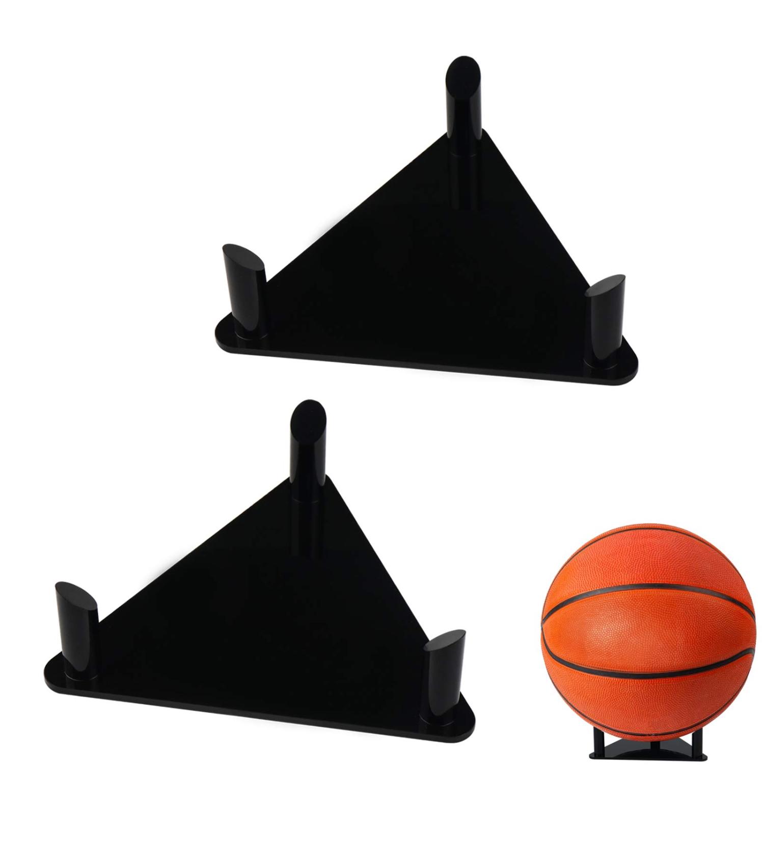 Acrylic Ball Stand Holder: Sports Ball Storage Display Rack - 2 Pack Black - Buy Online on GoSupps.com