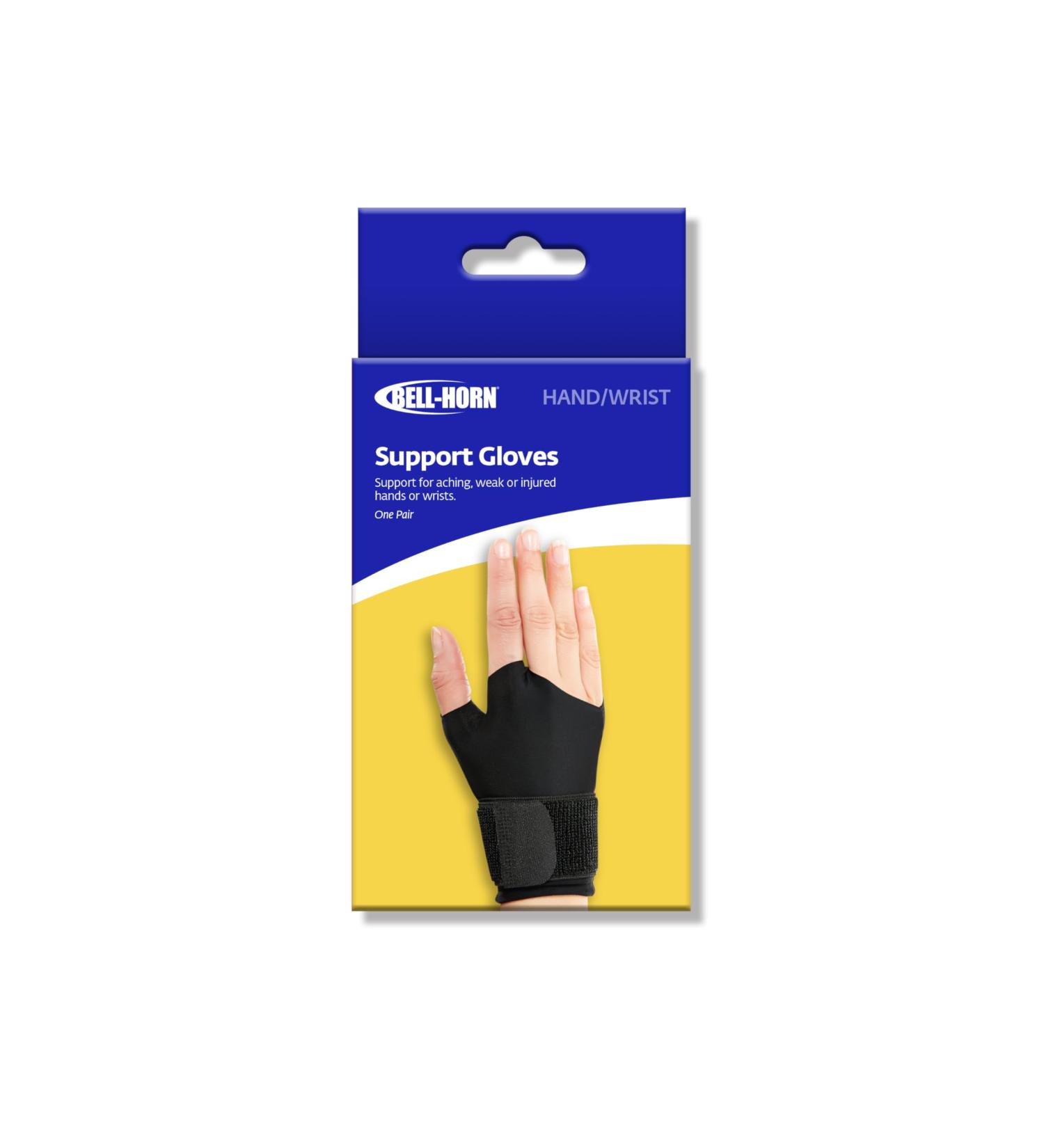 Support Gloves for Hand & Wrists (1 Pair) Black S