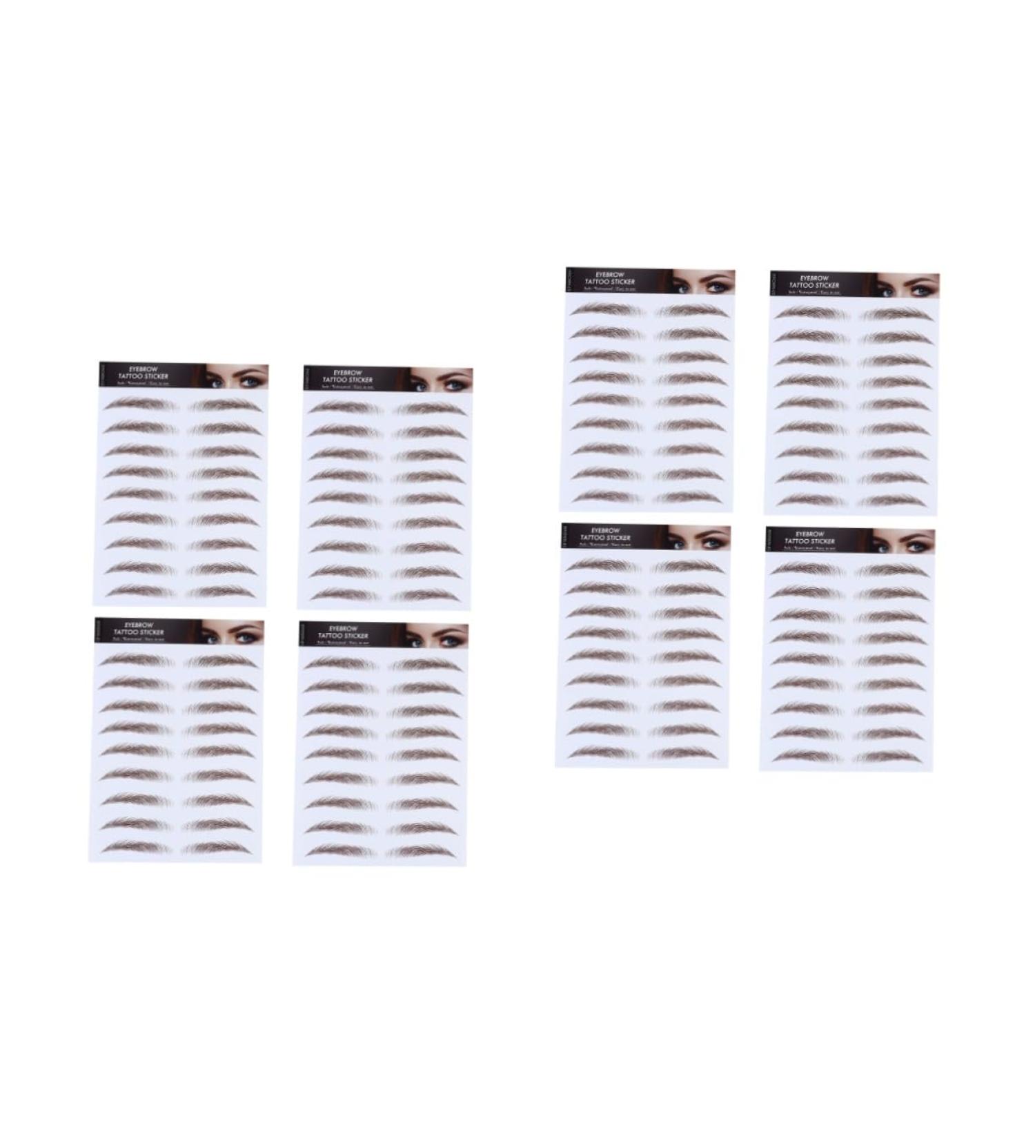 Beavorty 8 pcs eyebrow stickers makeup stickers hair eyebrows brown 6D Hair-Like Eyebrows Stickers 4d tool - Buy Online on GoSupps.com