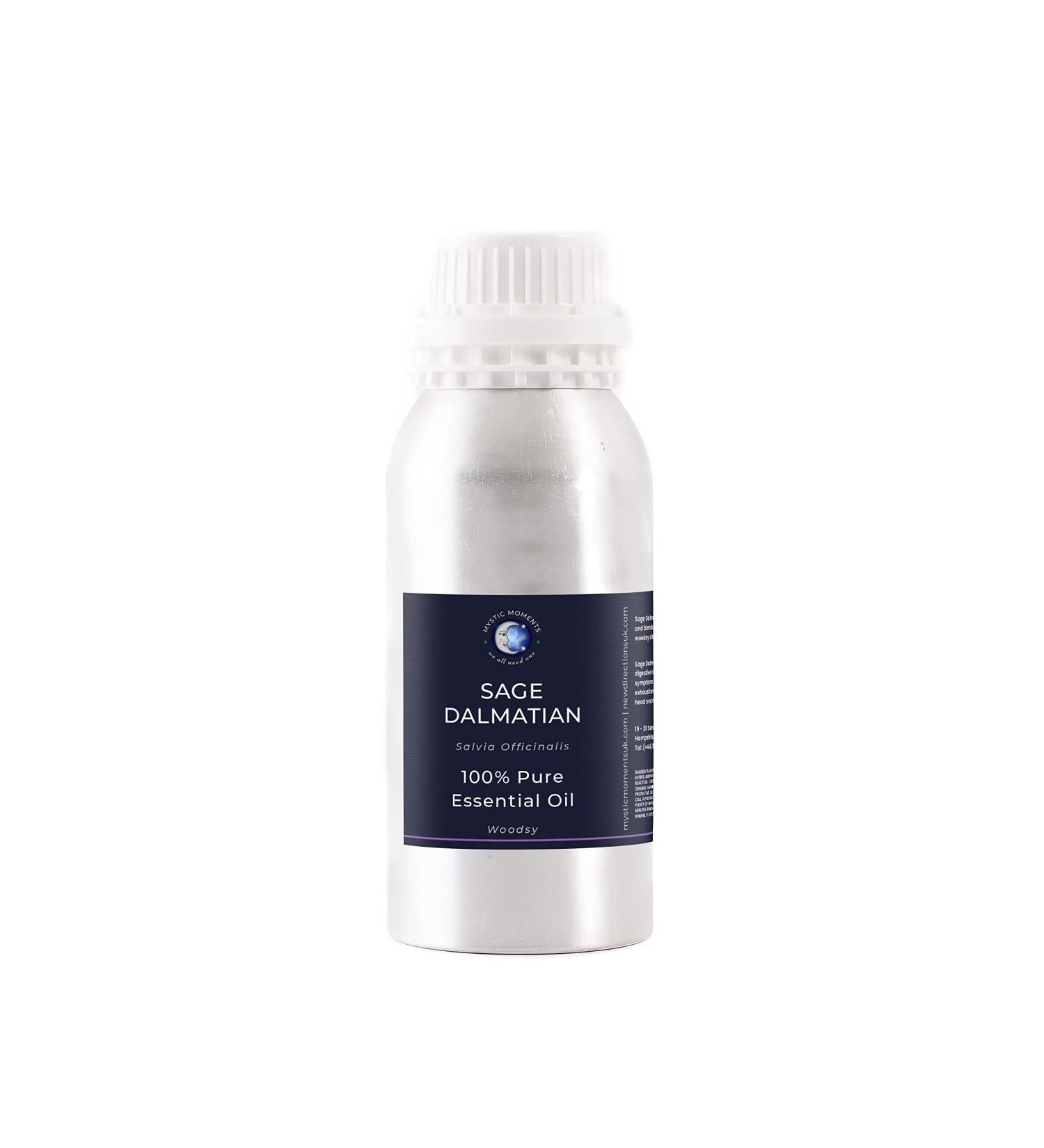 Mystic Moments Sage Dalmatian Essential Oil 500g | Pure Natural Oil for Diffusers Aromatherapy & Vegan Massage Blends - GVO-Free - Buy Online on GoSupps.com