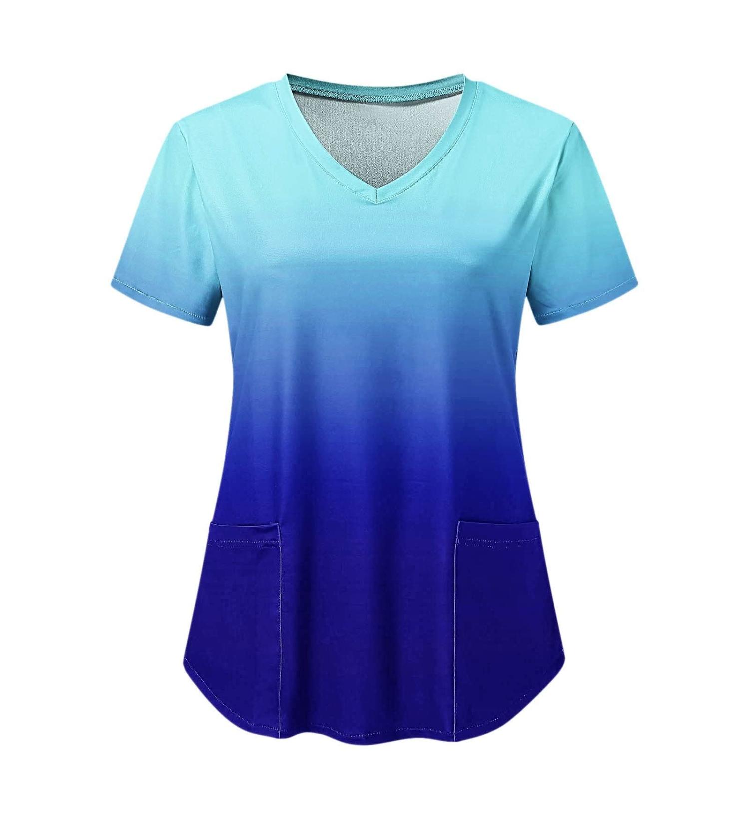 Blue Graphic Backless Women's T-Shirt - Loose Fit Casual Top for Women in Size Large - Buy Online on GoSupps.com