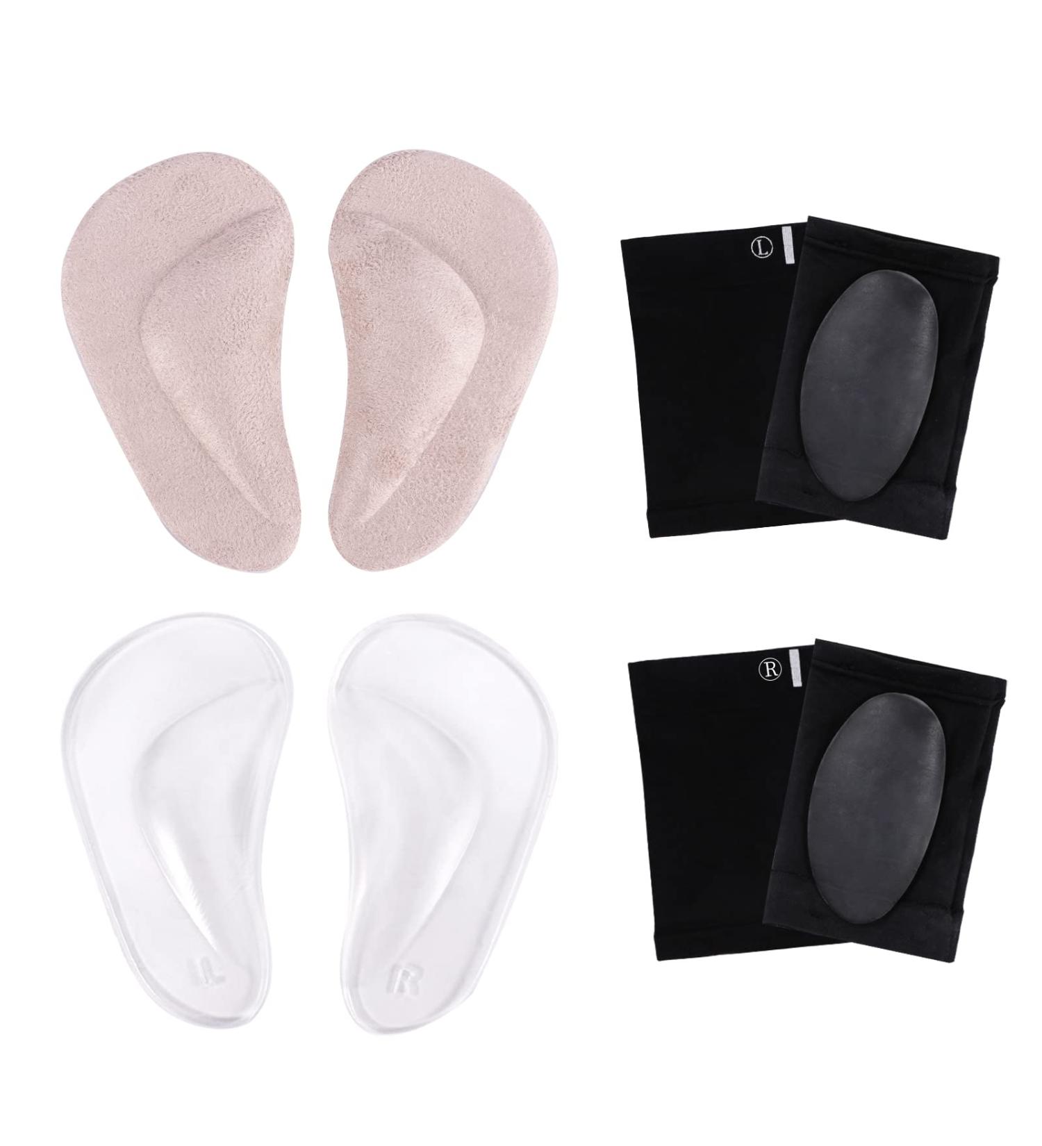 Plantar Fasciitis Arch Support Pads with Gel Compression Sleeves - Comfort Foot Pain Relief for Women Men - Buy Online on GoSupps.com