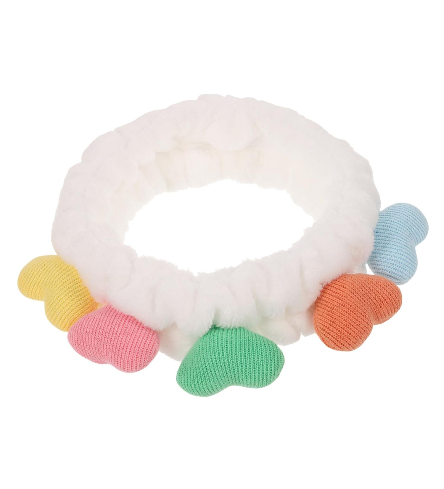 Headbands Hair Jewelry Hair Ties Hair Bands Heart Headband for Face Washing Face Wash Headband Hair Accessories for Girls Spa Headband Women's Make up Headgear Flannel White - Buy Online on GoSupps.com