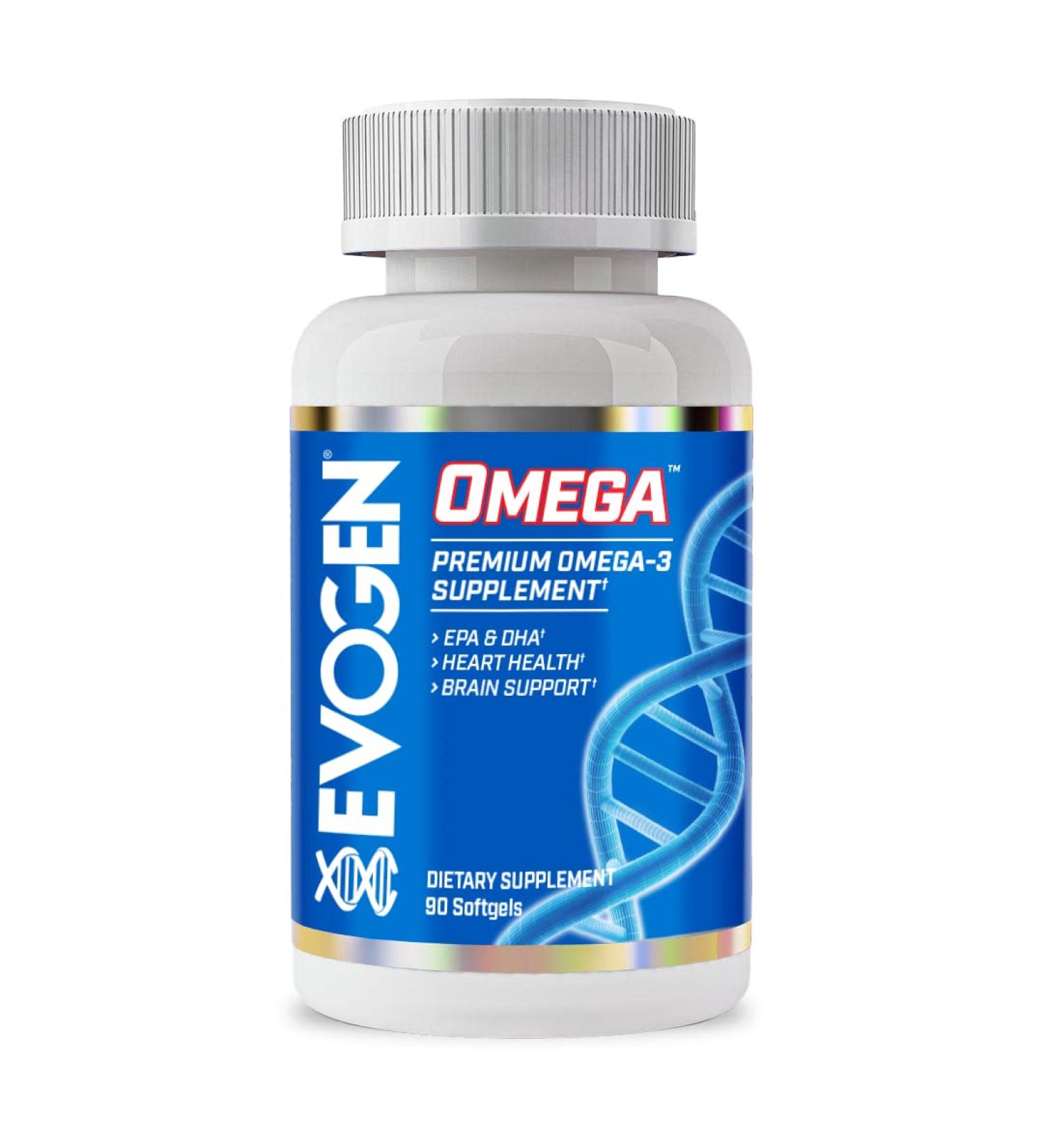 Evogen Omega Fish Oil | Premium Omega-3 Supplement | Overall Wellness | EPA & DHA | 90 Softgels - Buy Online on GoSupps.com