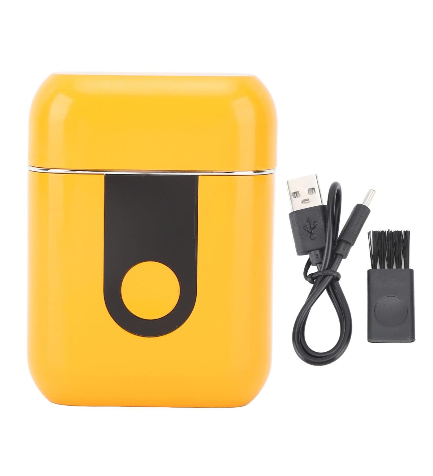 Mini Electric Beard Trimmer - Portable Waterproof Type C Charging for Men | Travel Essential (Orange - Buy Online on GoSupps.com
